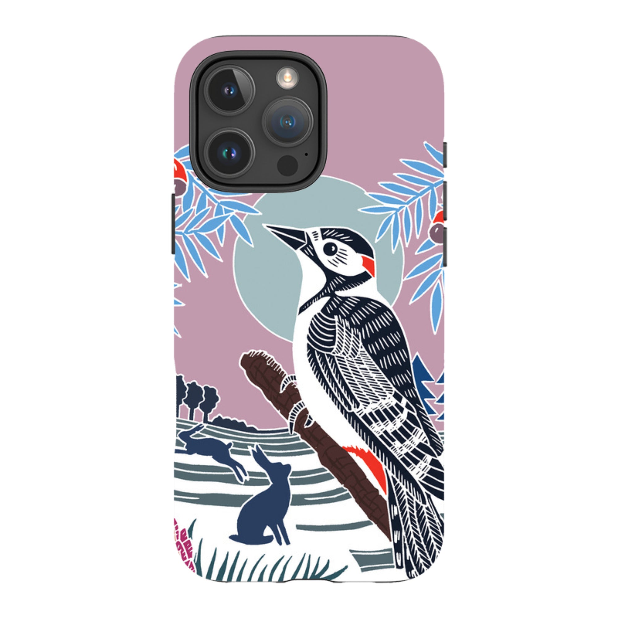 iPhone Tough Case - Woodpecker Pale By Kate Heiss