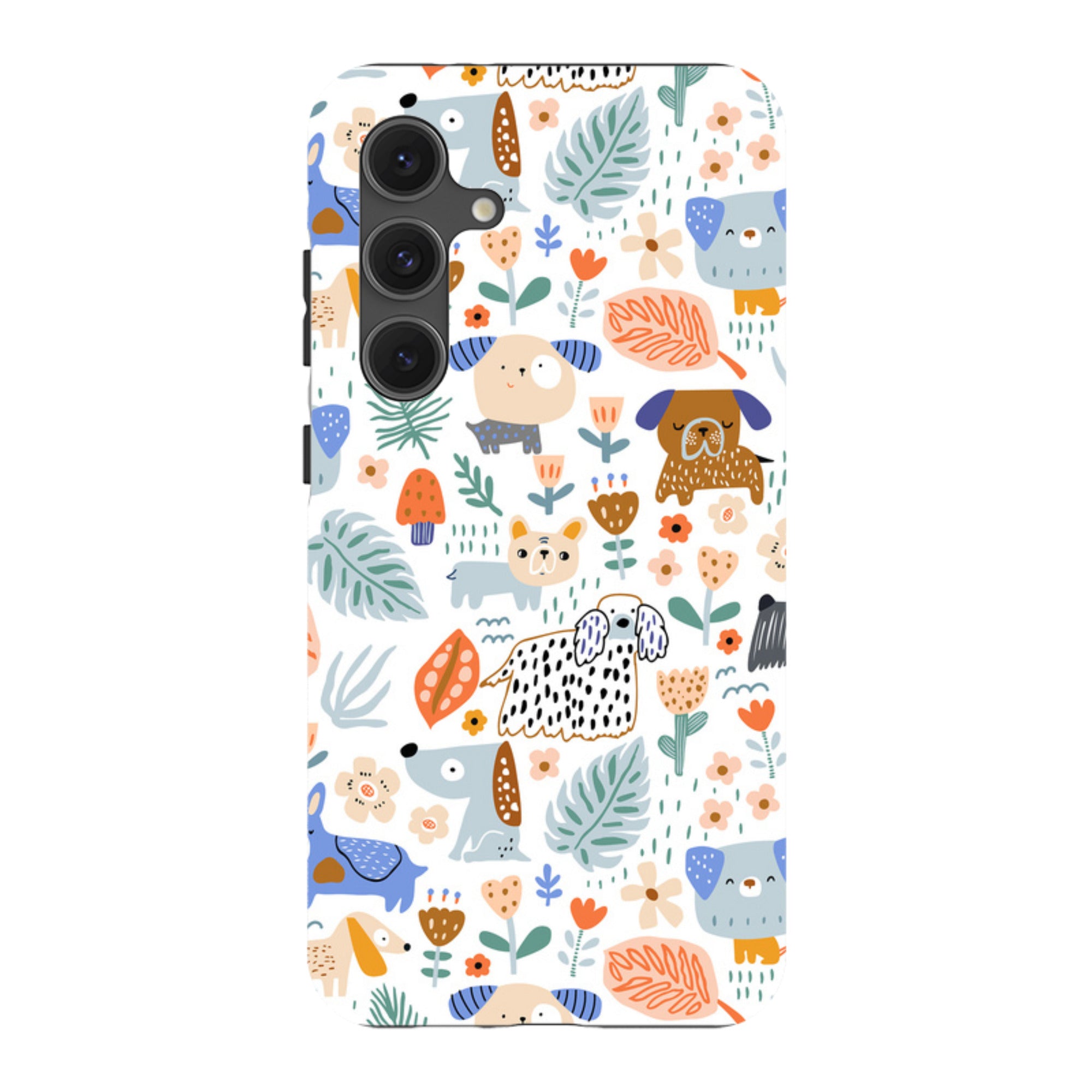 Samsung Tough Case - Dog Floral Pattern