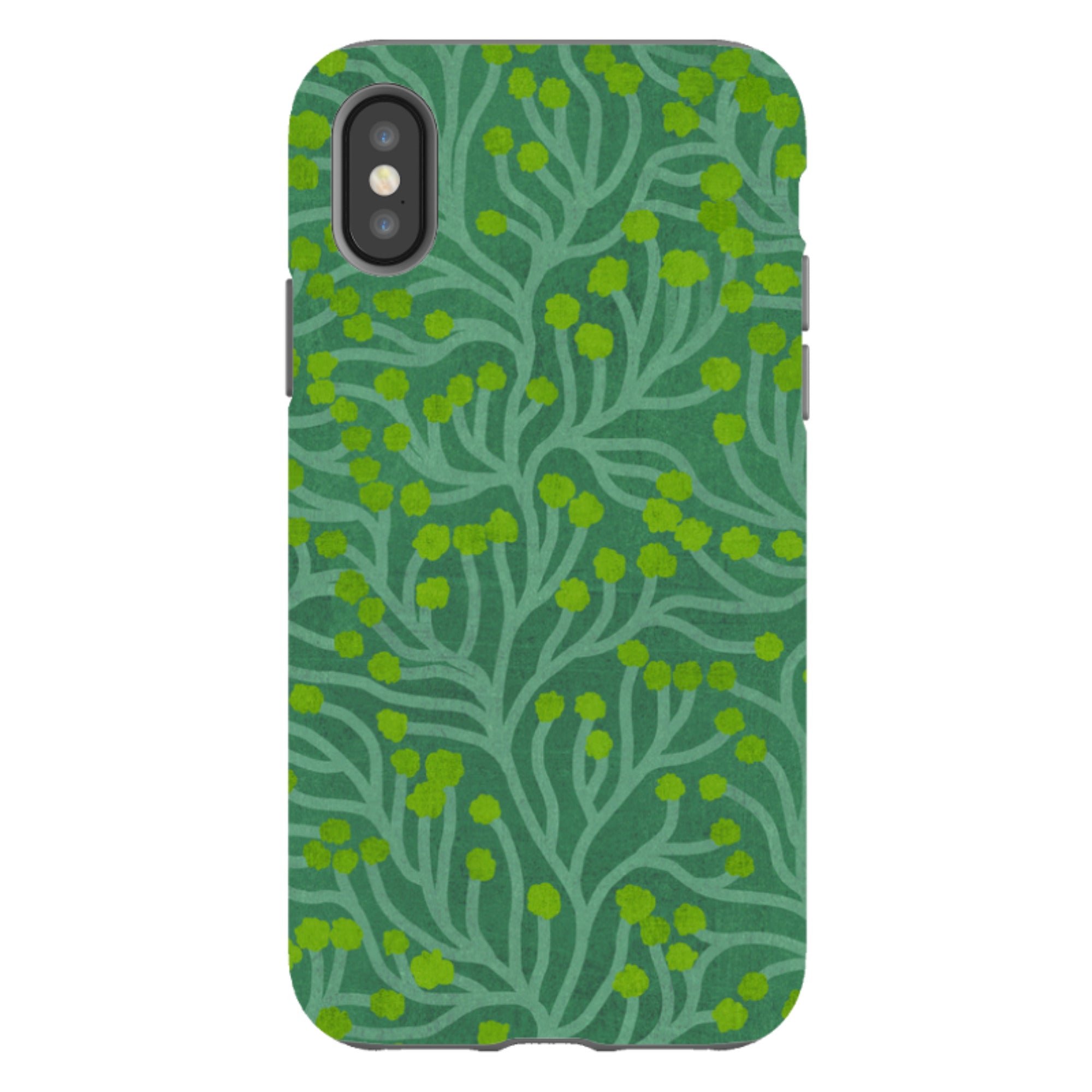 iPhone Tough Case - Vine Green And Teal By Katherine Quinn