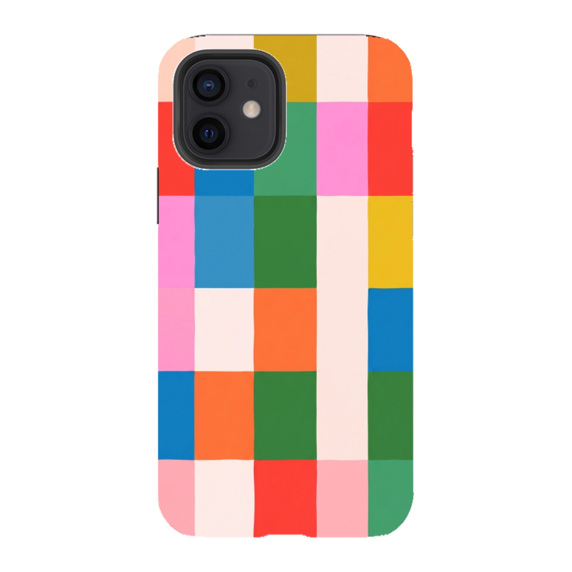 iPhone Tough Case - Multicolour Patchwork plaid