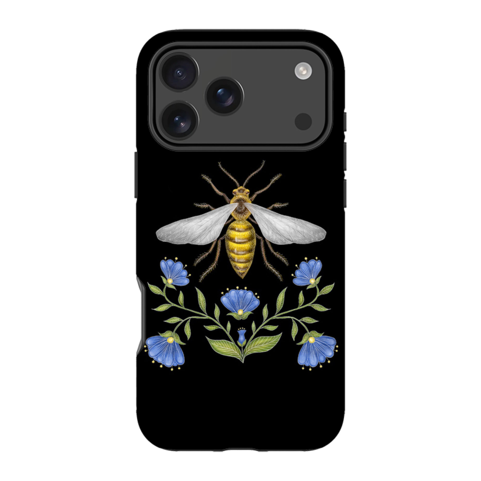 iPhone MagSafe Tough Case - Wings Of Freedom Black By Catherine Rowe