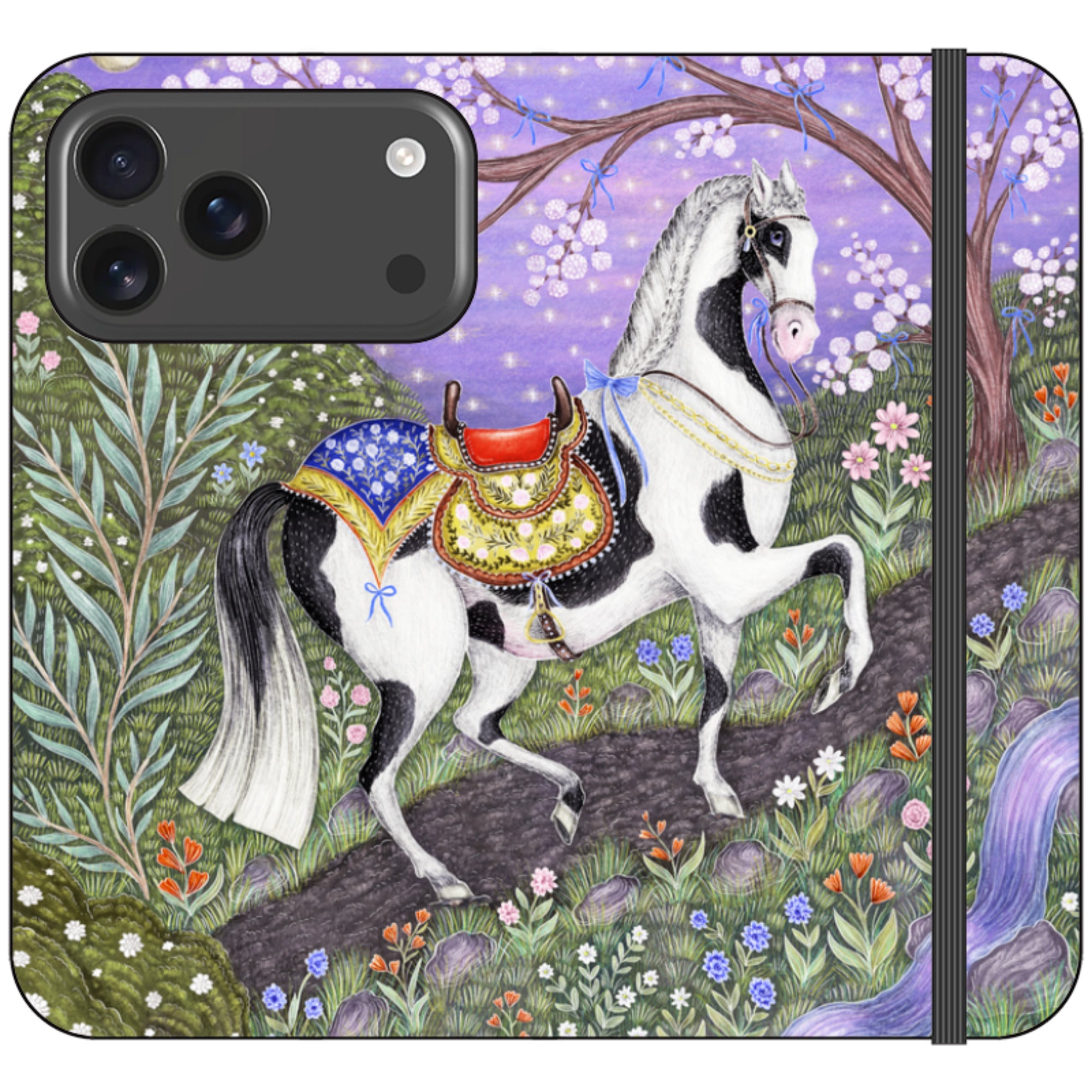 Sunset Steed Wallet Case By Catherine Rowe