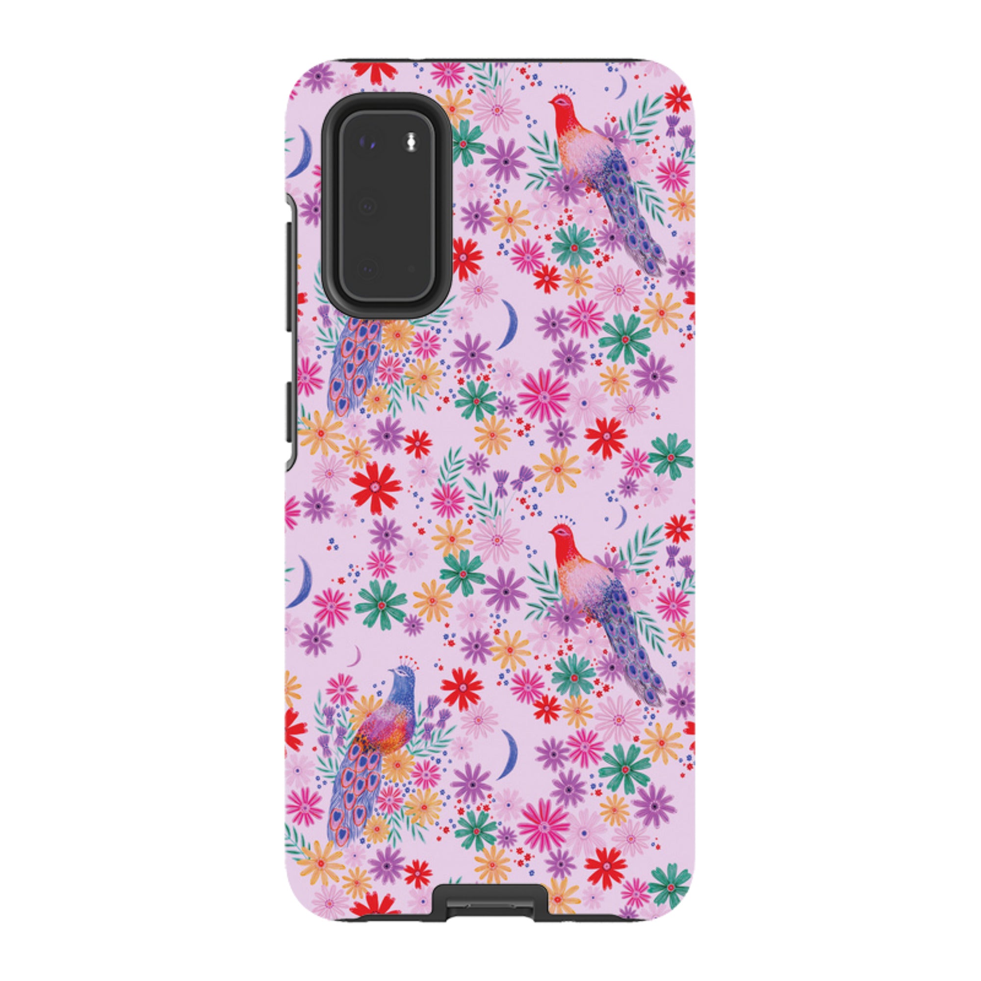 Samsung Tough Case - Peacock Pattern Lilac By Lee Foster Wilson
