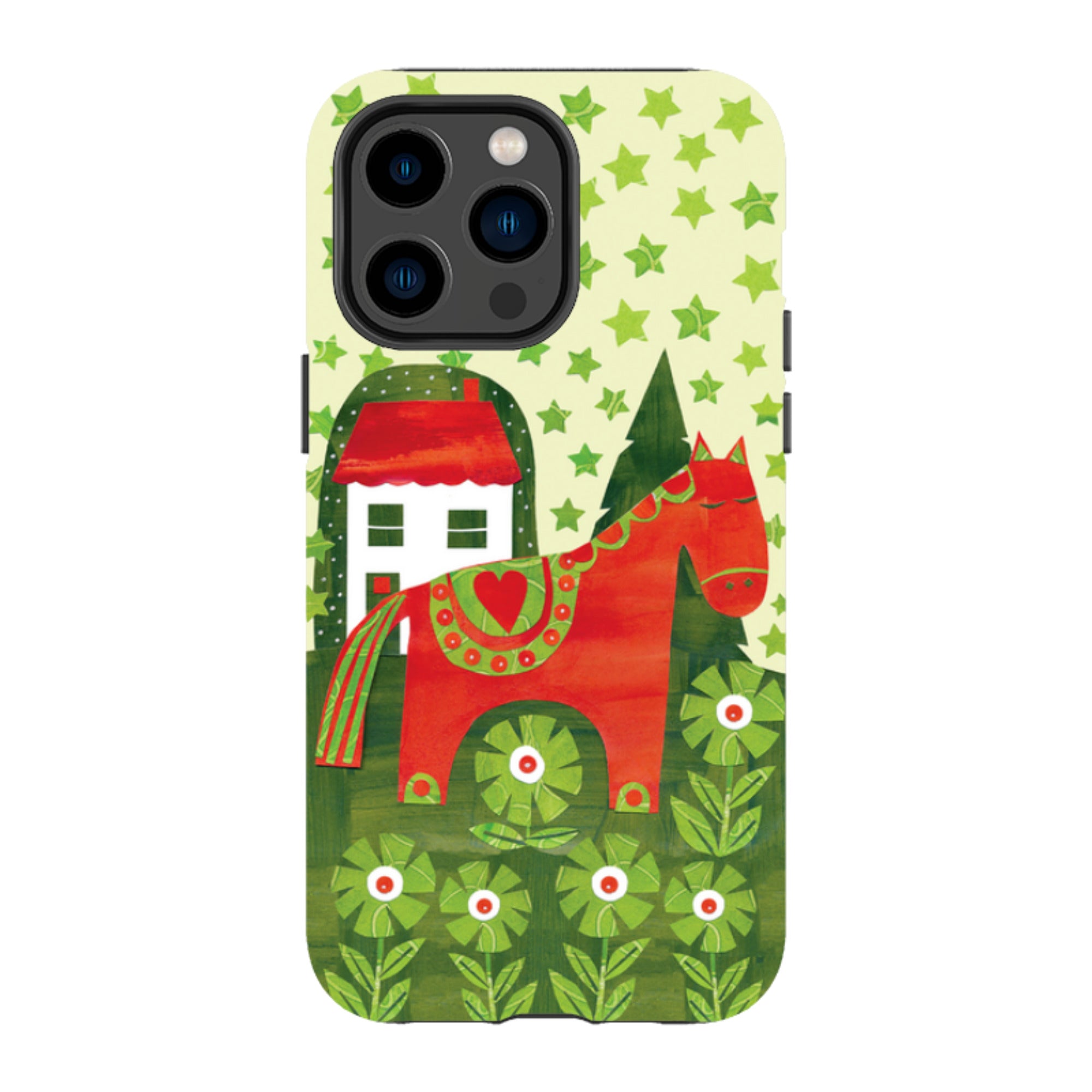 iPhone Tough Case - Red Dala Horse By Tracey English