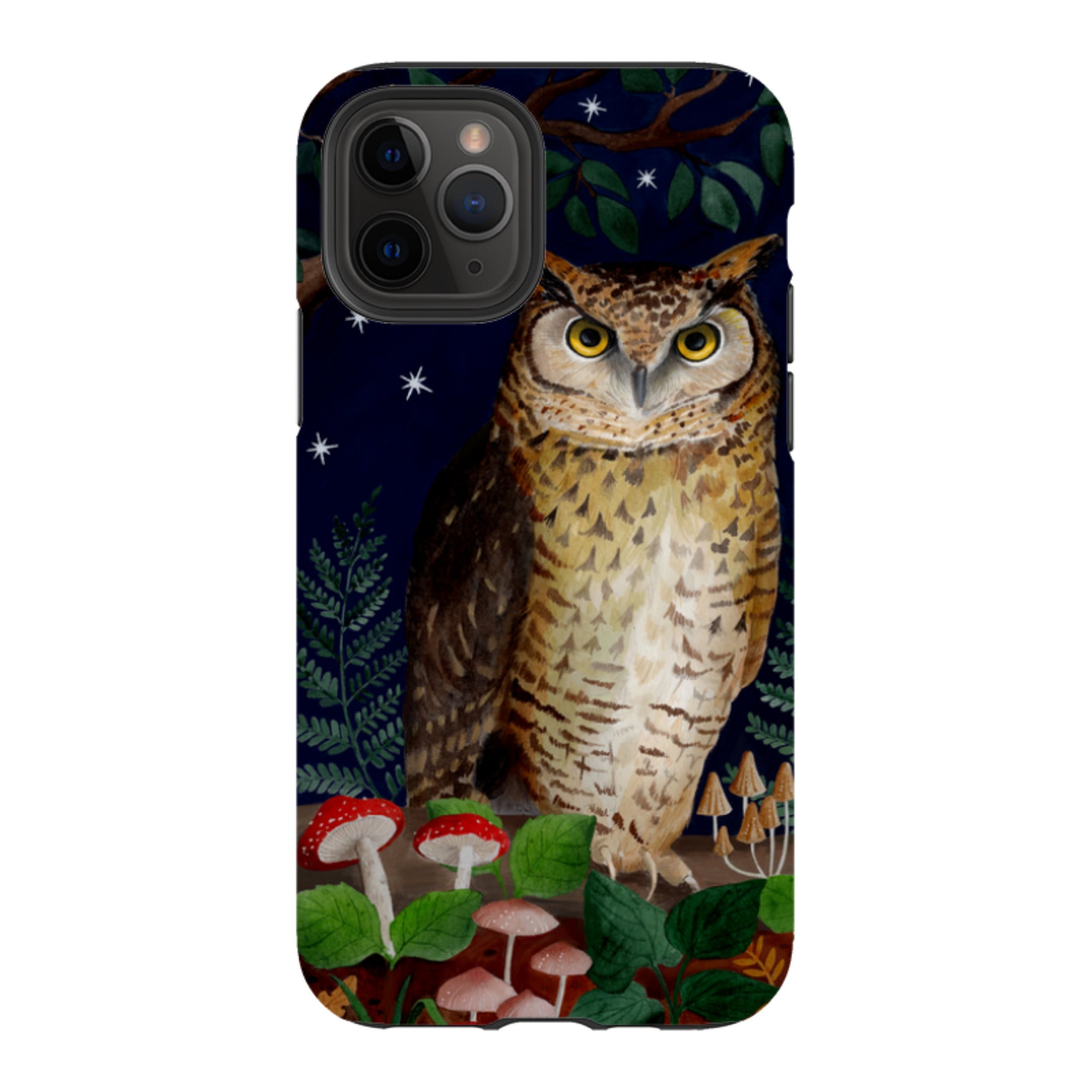 iPhone Tough Case - Mushroom Owl By Bex Parkin