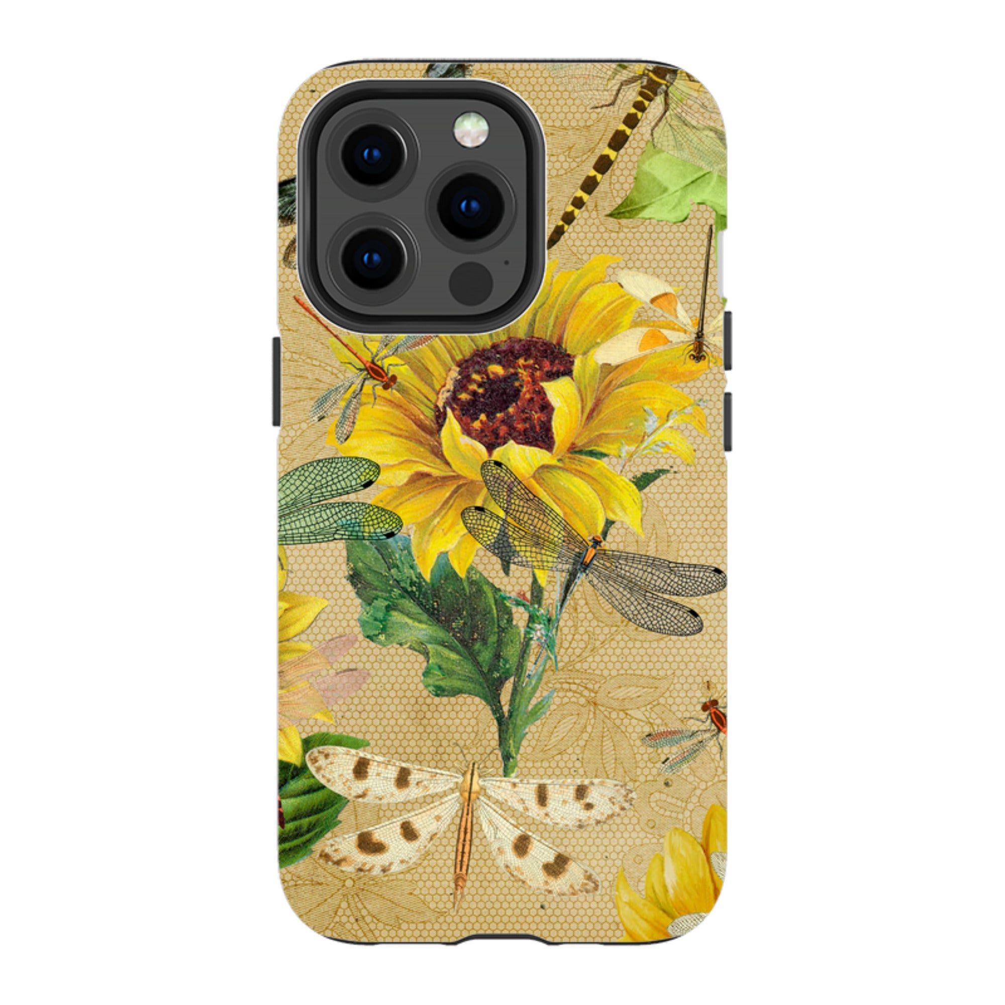 iPhone MagSafe Tough Case - Drangonflies and Sunflowers