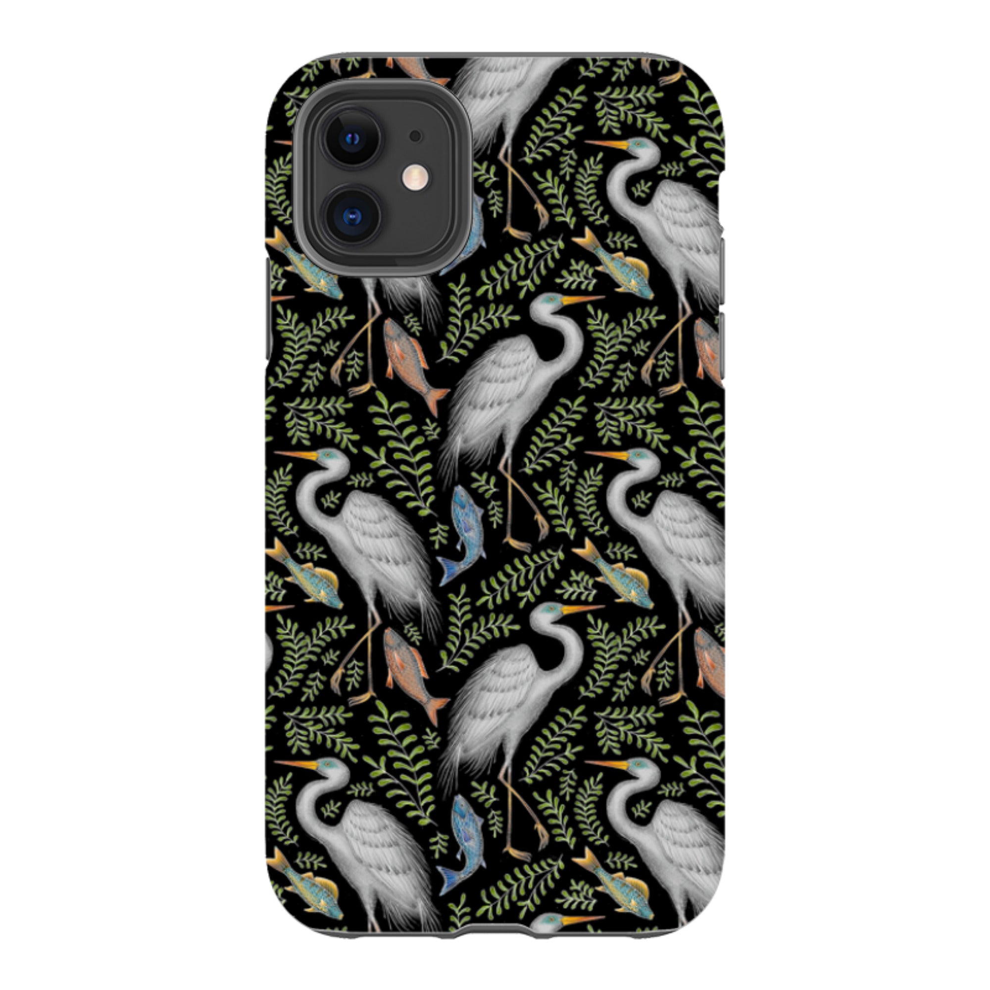 iPhone Tough Case - Egret Pattern By Catherine Rowe