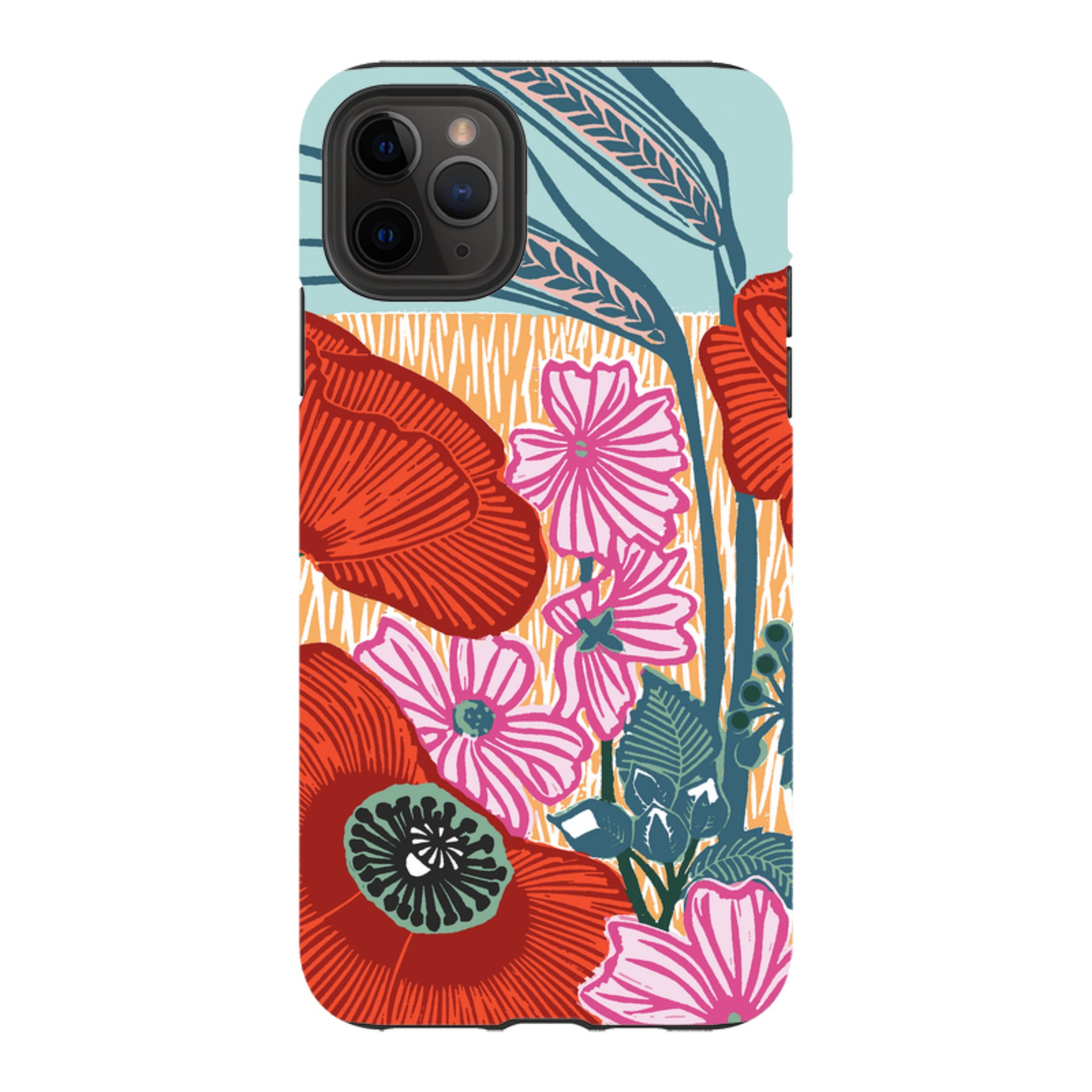 iPhone Tough Case - Wild Poppies By Kate Heiss
