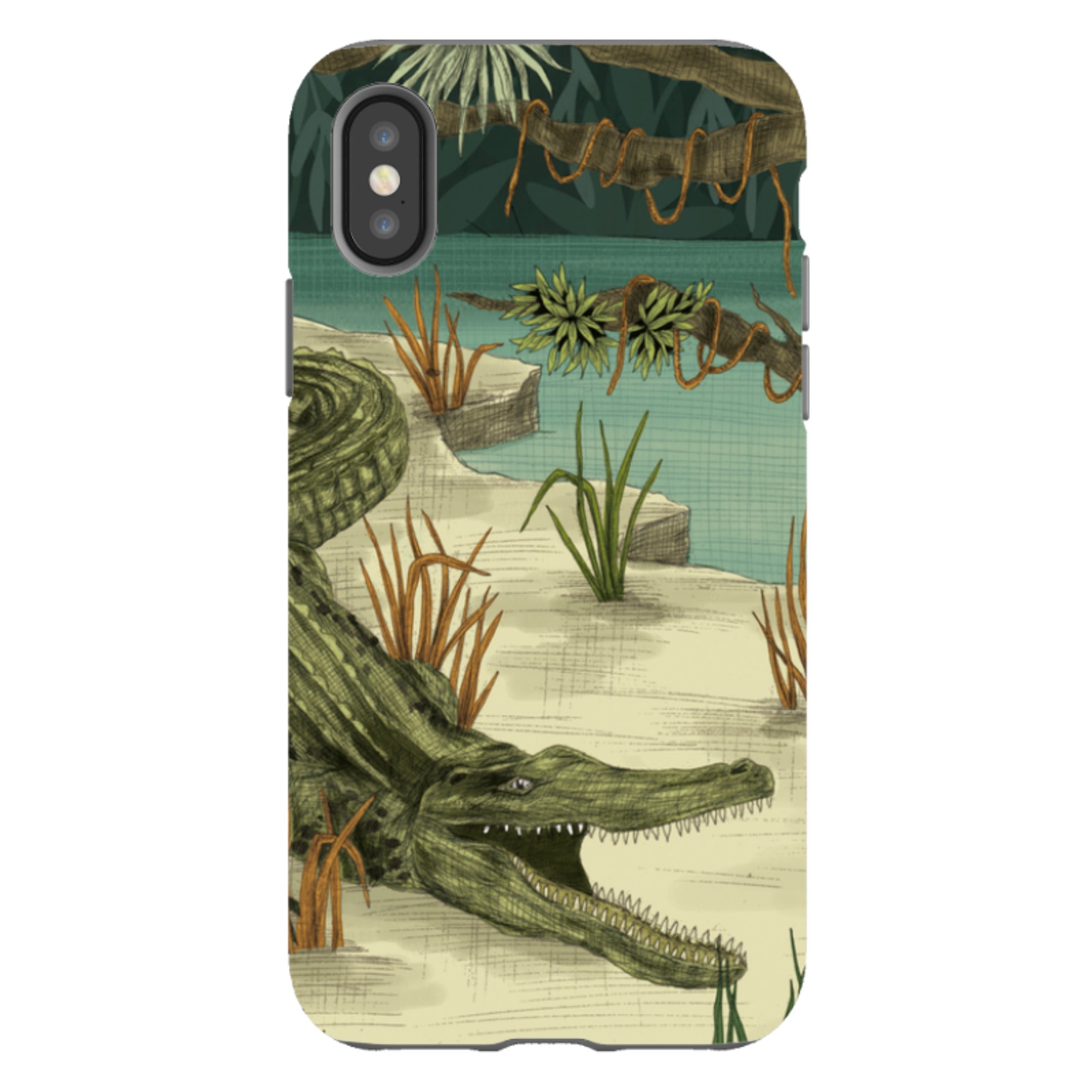 iPhone Tough Case - Crocodile By Jade Mosinski
