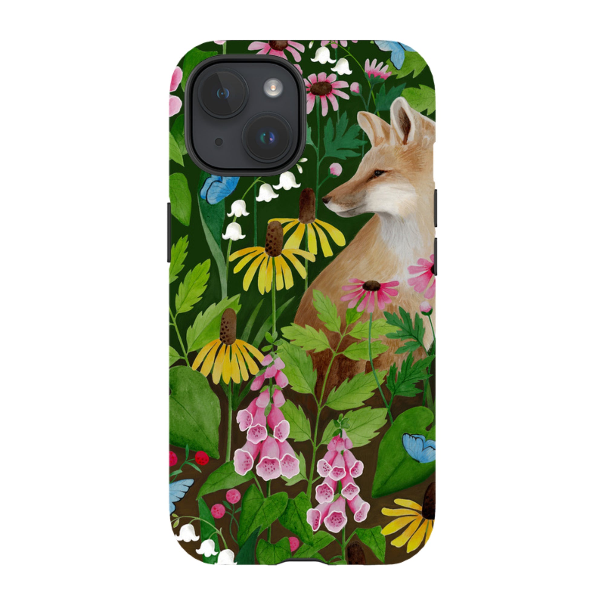 iPhone Tough Case - Fox And Foxgloves By Bex Parkin