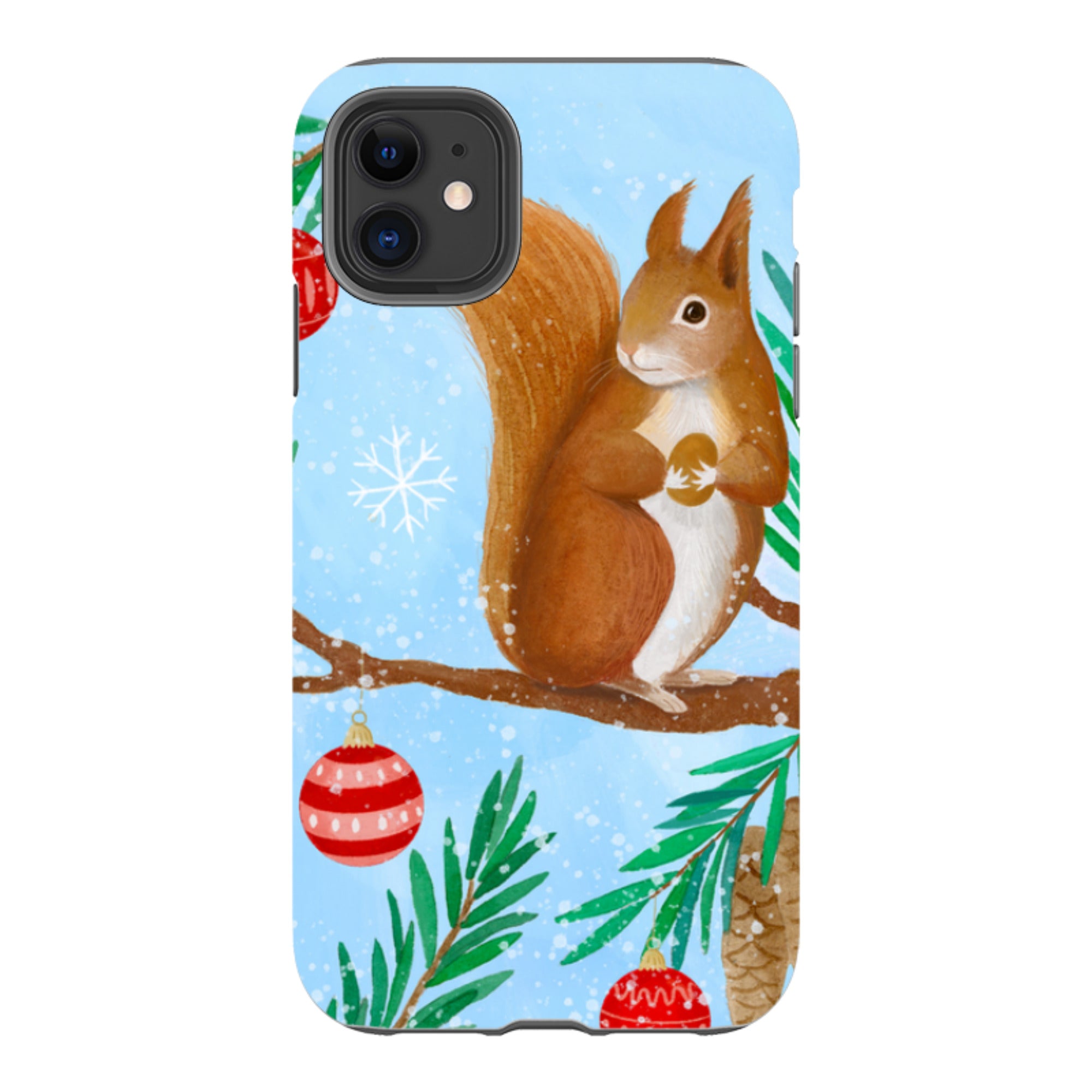 iPhone Tough Case - Winter Squirrel By Bex Parkin