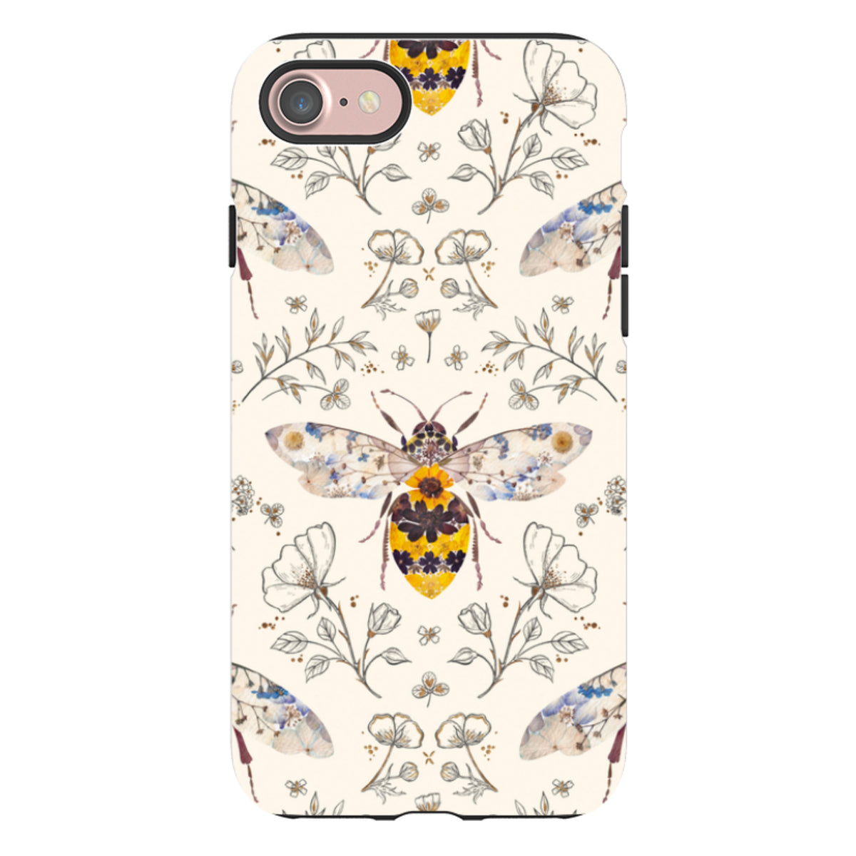 iPhone Tough Case - Alabaster Bumble Bee By Helen Ahpornsiri