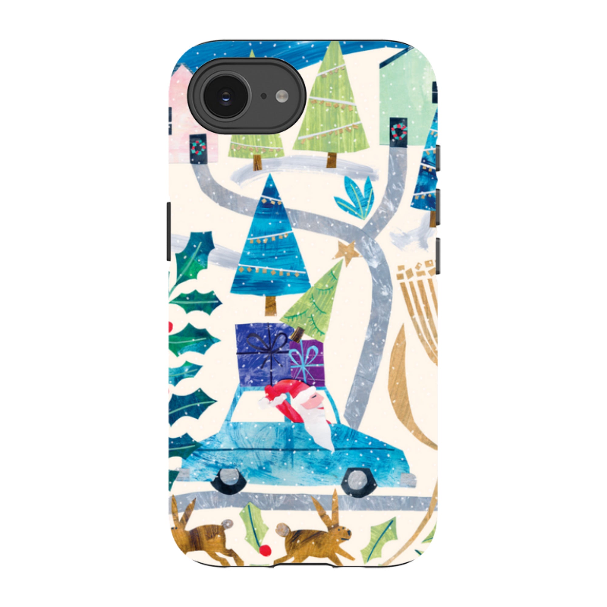 iPhone Tough Case - Santa Driving Home By Tracey English