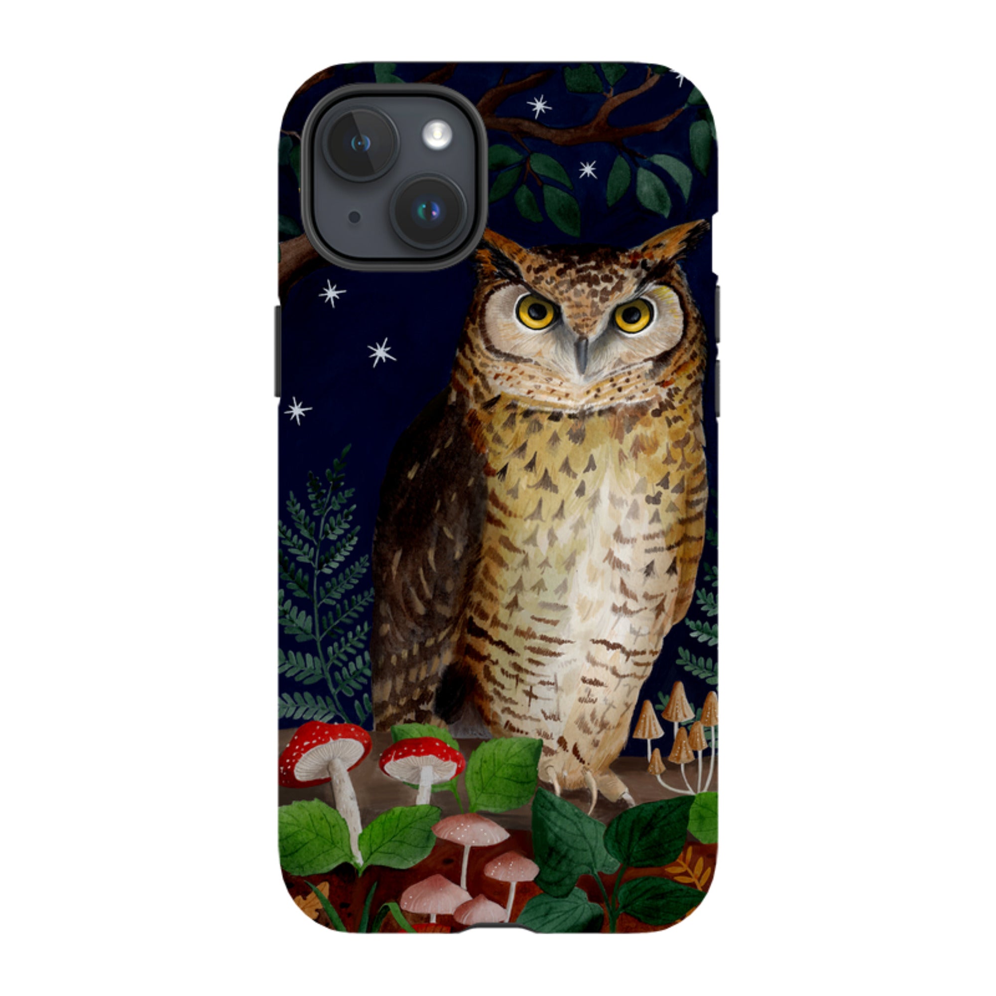 iPhone Tough Case - Mushroom Owl By Bex Parkin