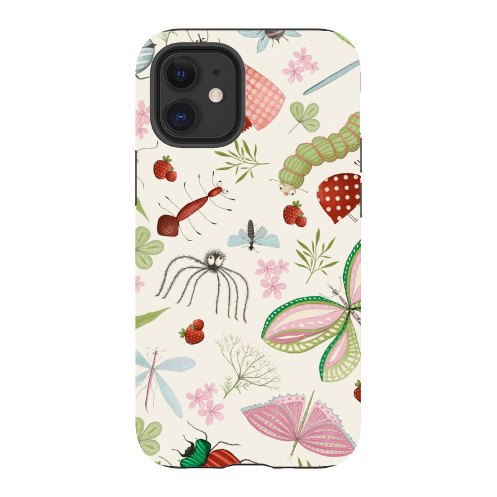 iPhone Tough Case - Insects Pattern By Maja Lindberg