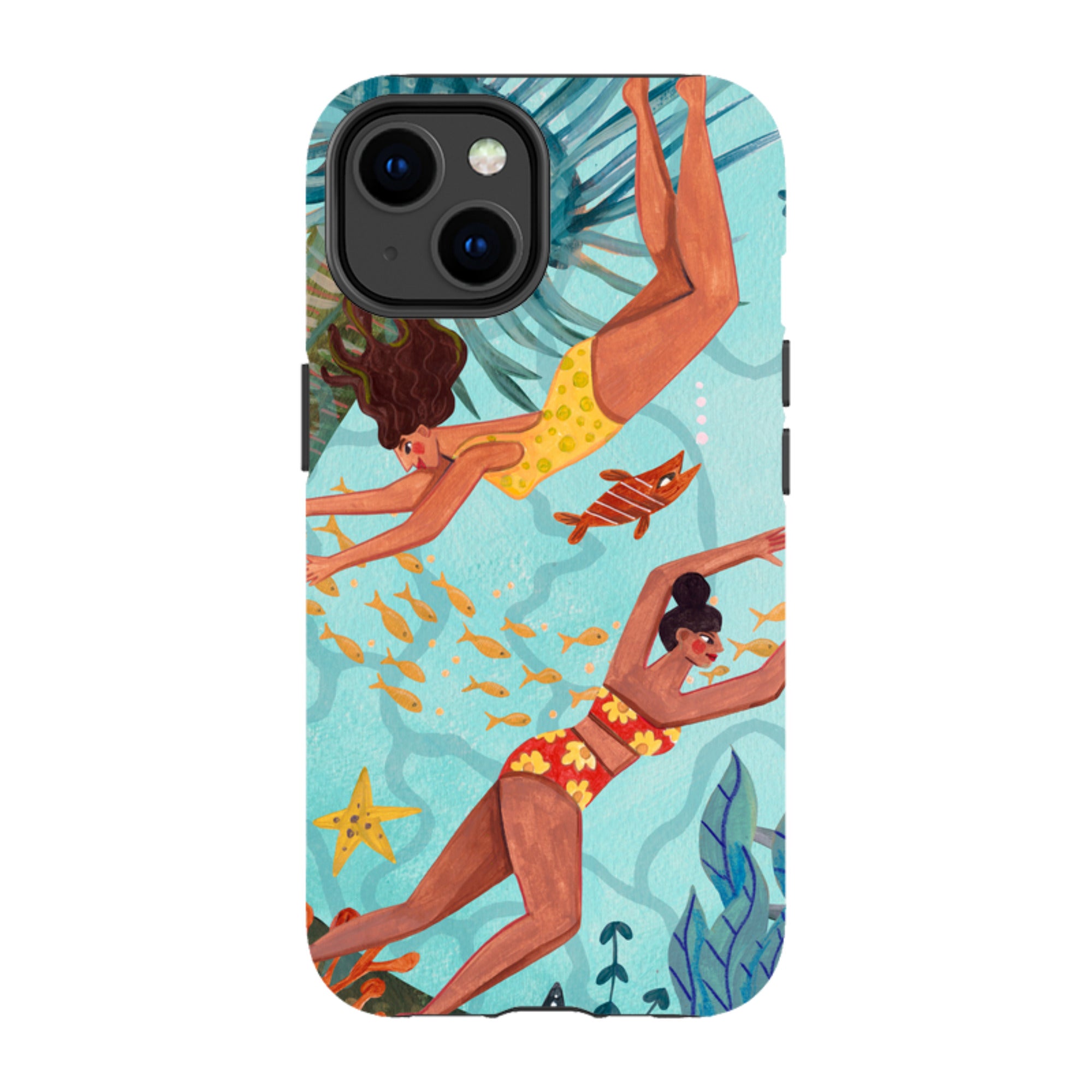 iPhone Tough Case - Swimming By Caroline Bonne Muller