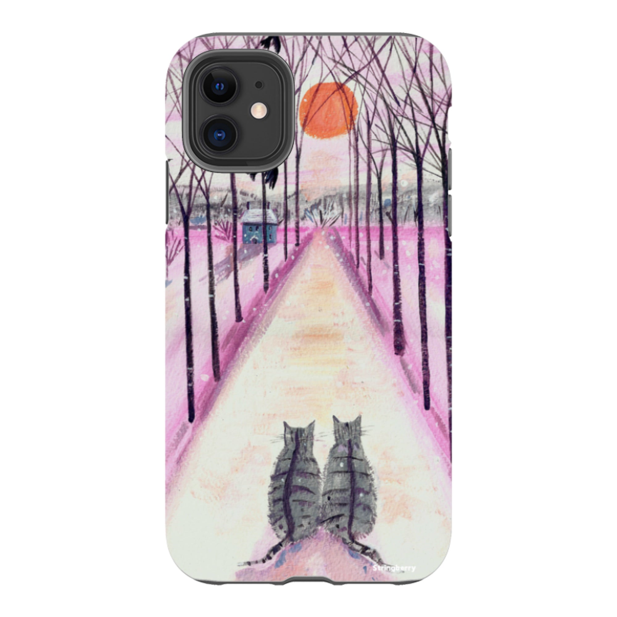 iPhone Tough Case - Winter Cats By Mary Stubberfield