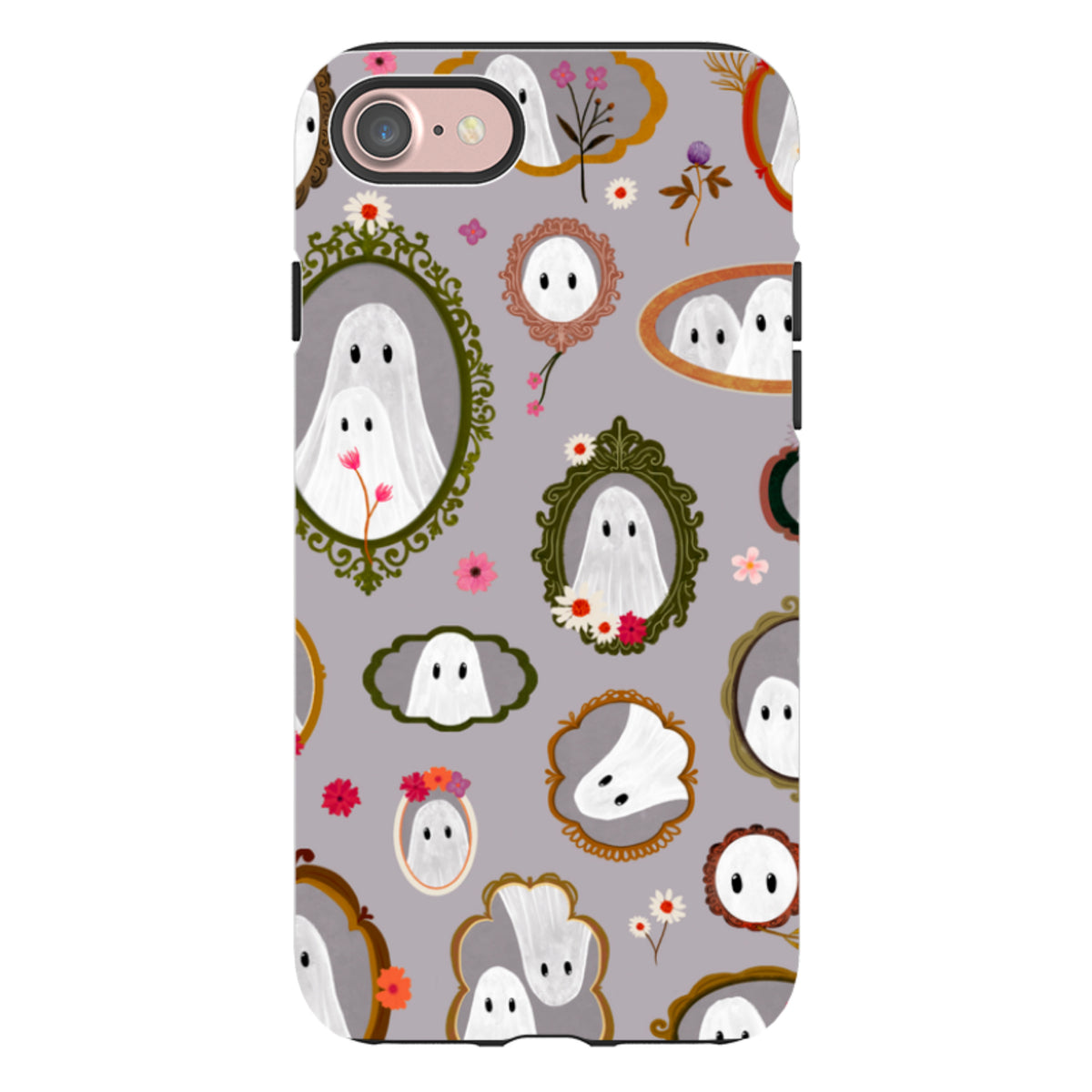 iPhone Tough Case - Framed Ghosts - Mauve By Katherine Quinn