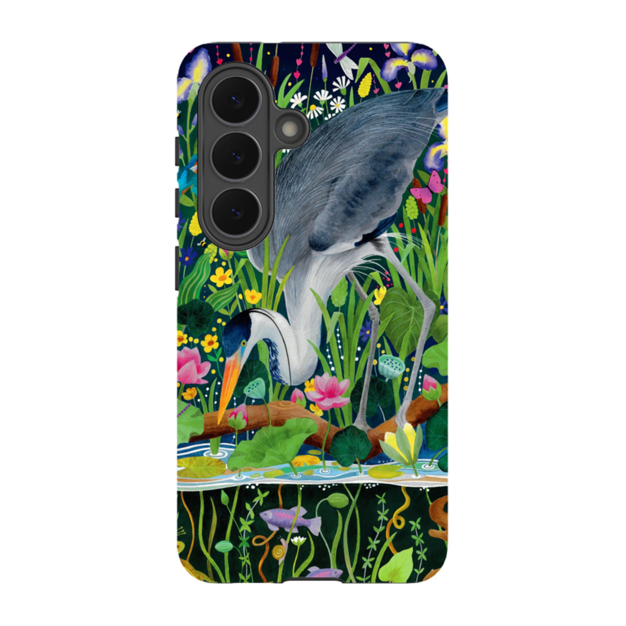 Samsung Tough Case - Heron Fishing By Bex Parkin