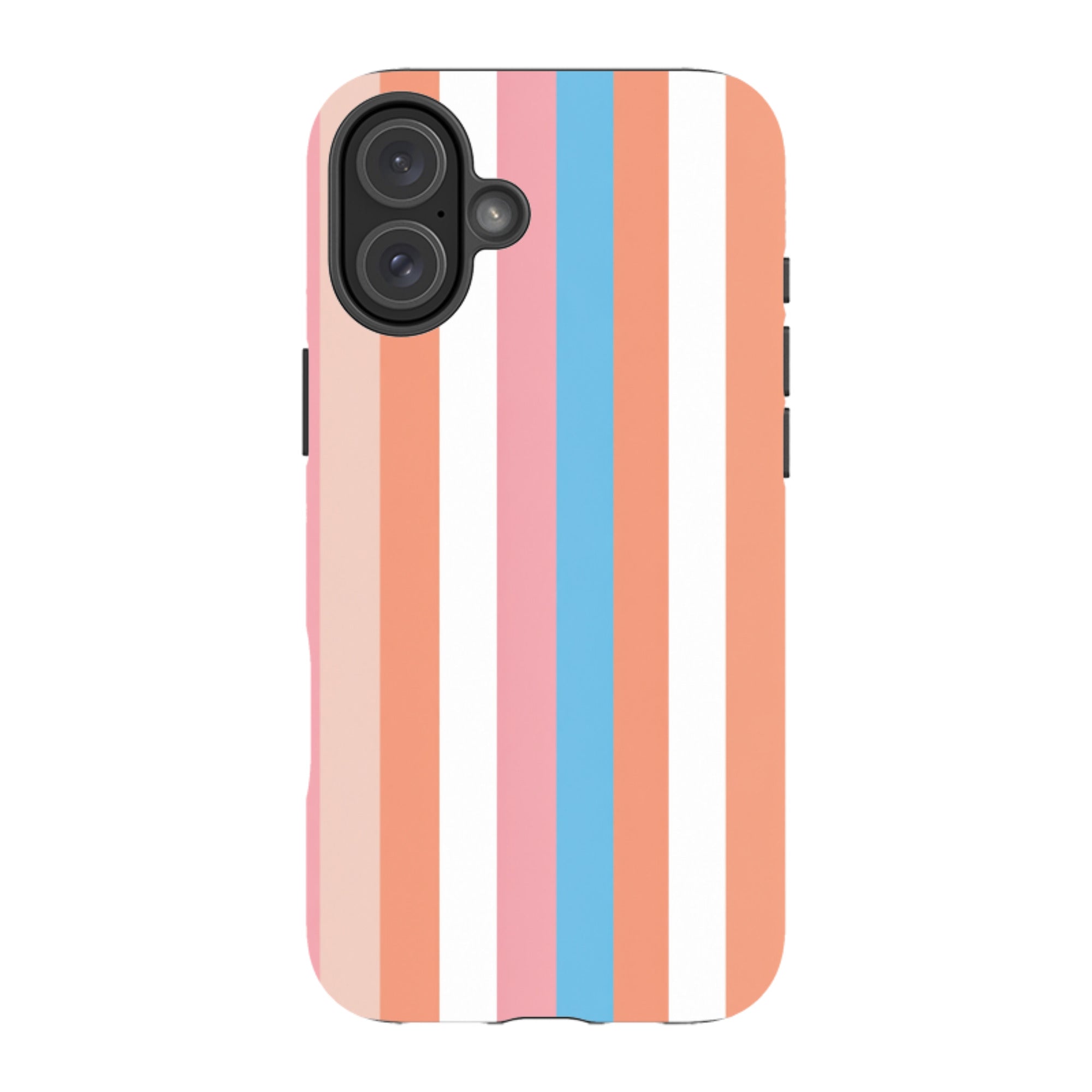 iPhone MagSafe Tough Case - Coral Pink Stripe
