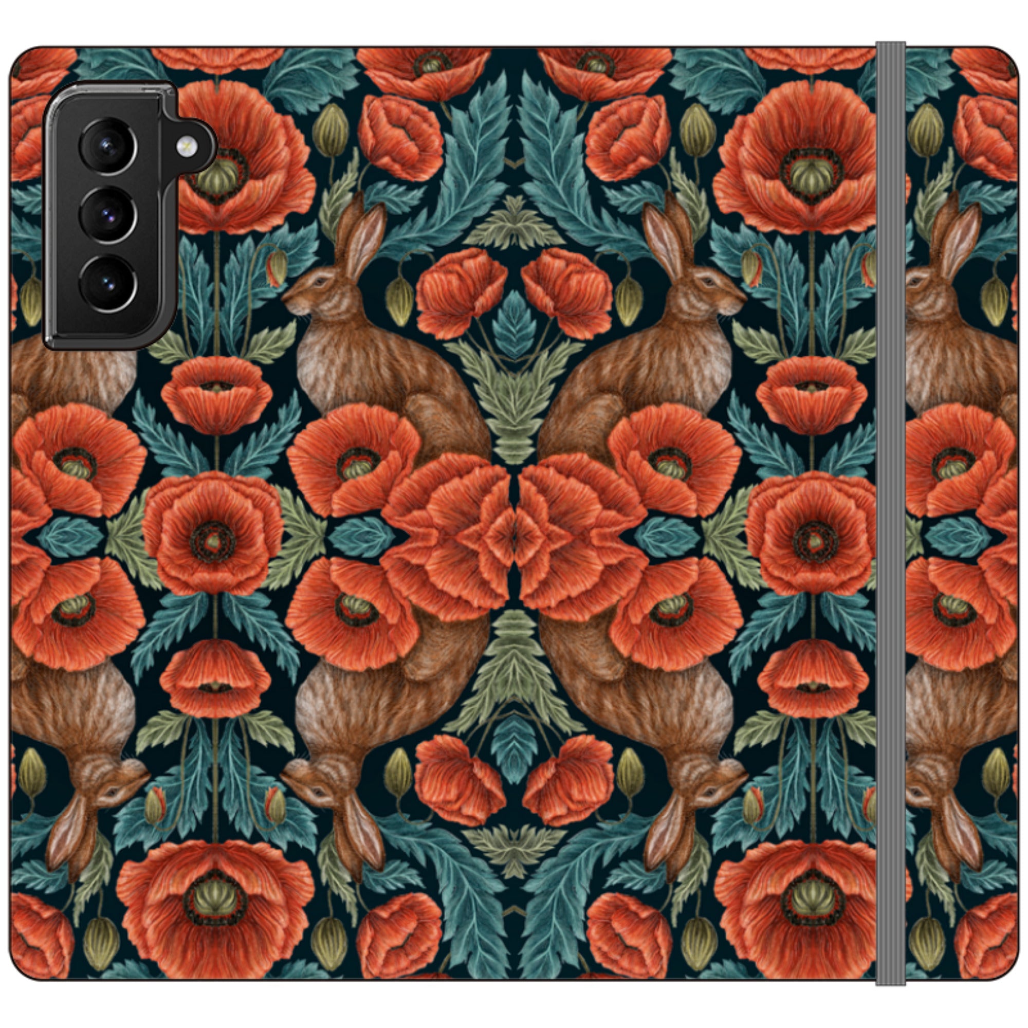 Poppy Red Wallet Case By Catherine Rowe