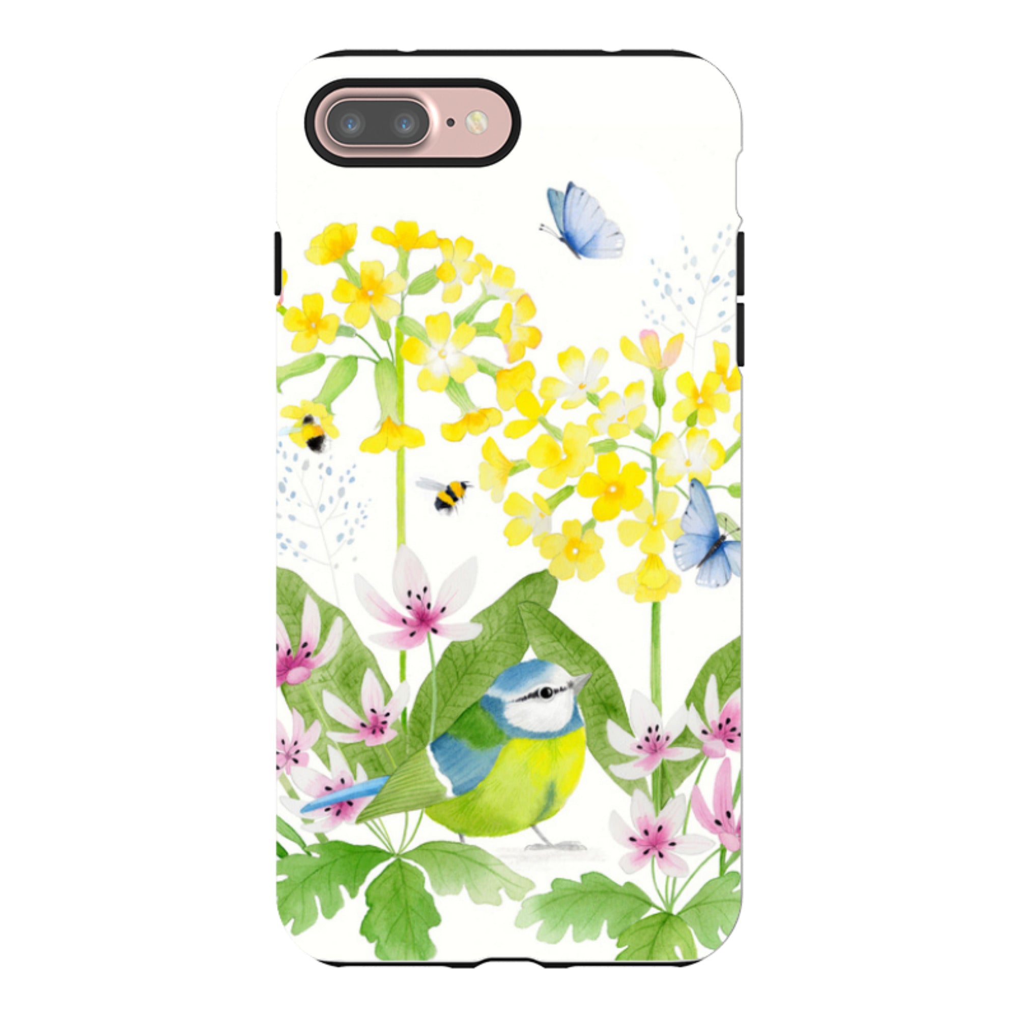 iPhone Tough Case - Blue Tit Garden By Bex Parkin