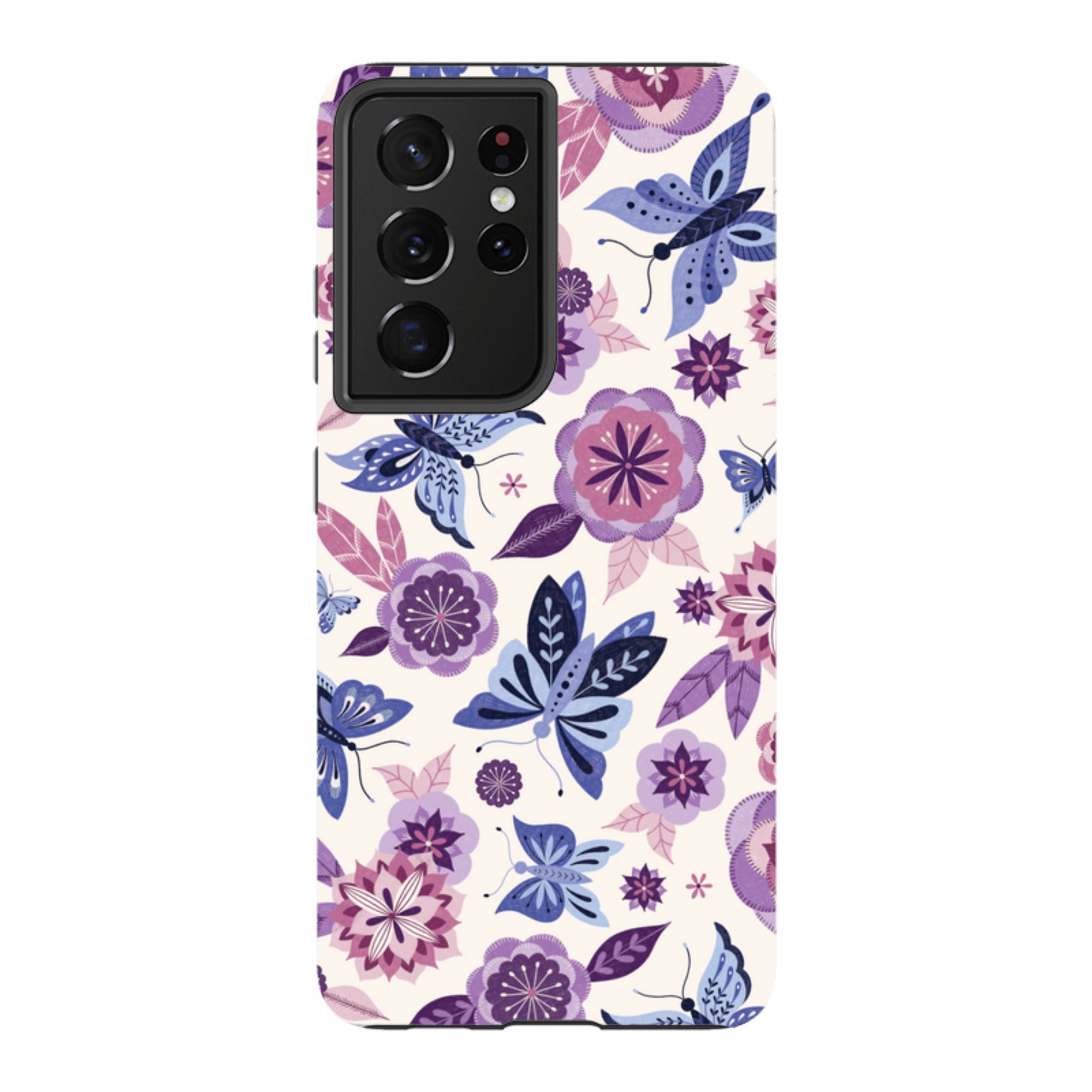 Samsung Tough Case - Butterfly Blooms Ivory By Jenny Zemanek