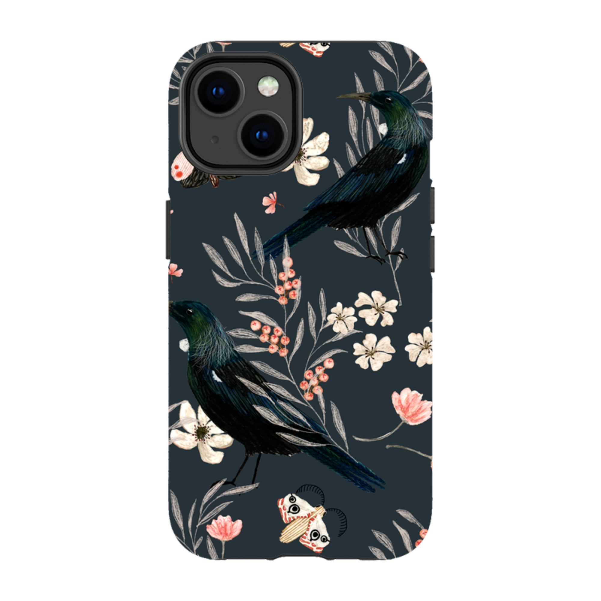 iPhone MagSafe Tough Case - Moths and Tuis By Katherine Quinn