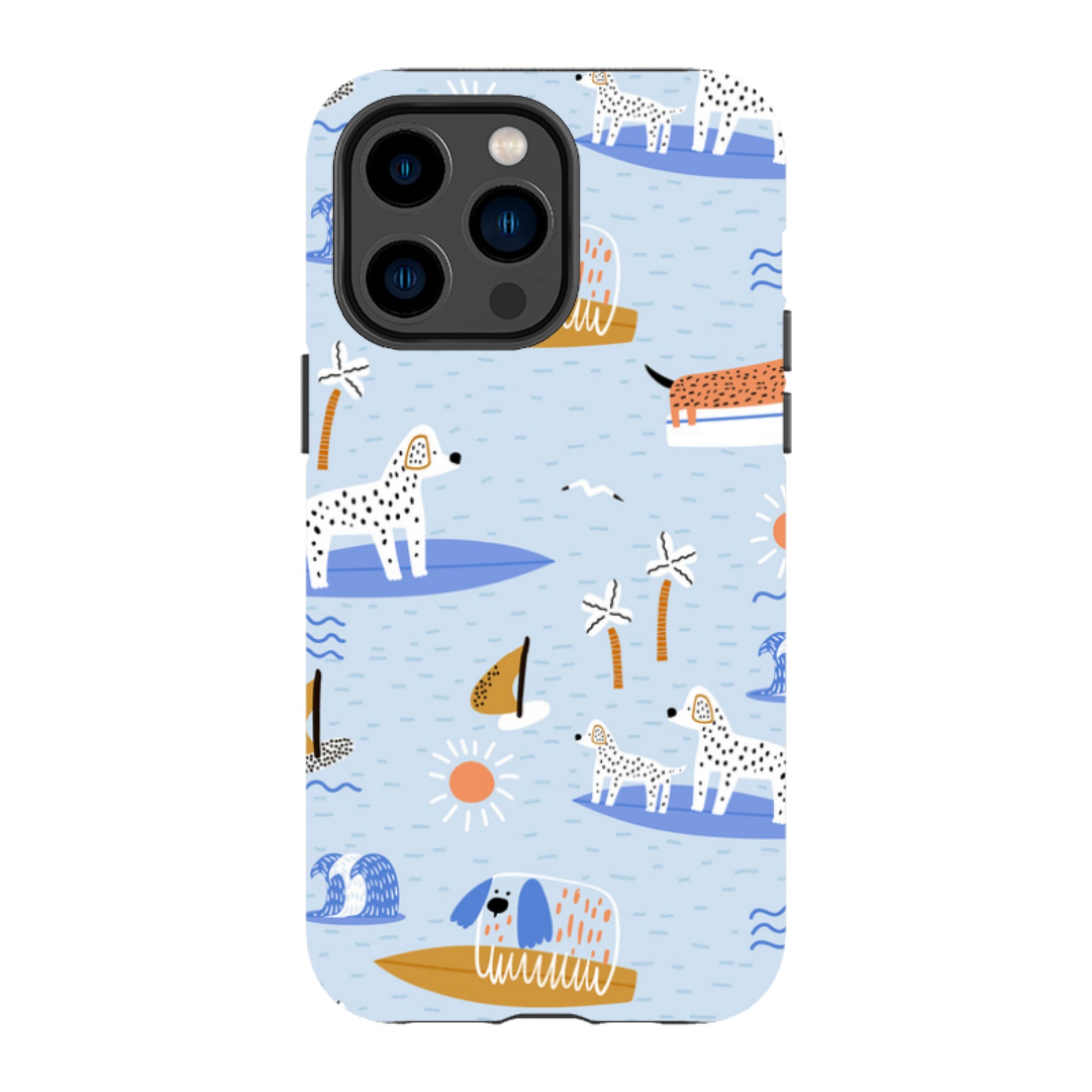 iPhone Tough Case - Surfing Dogs