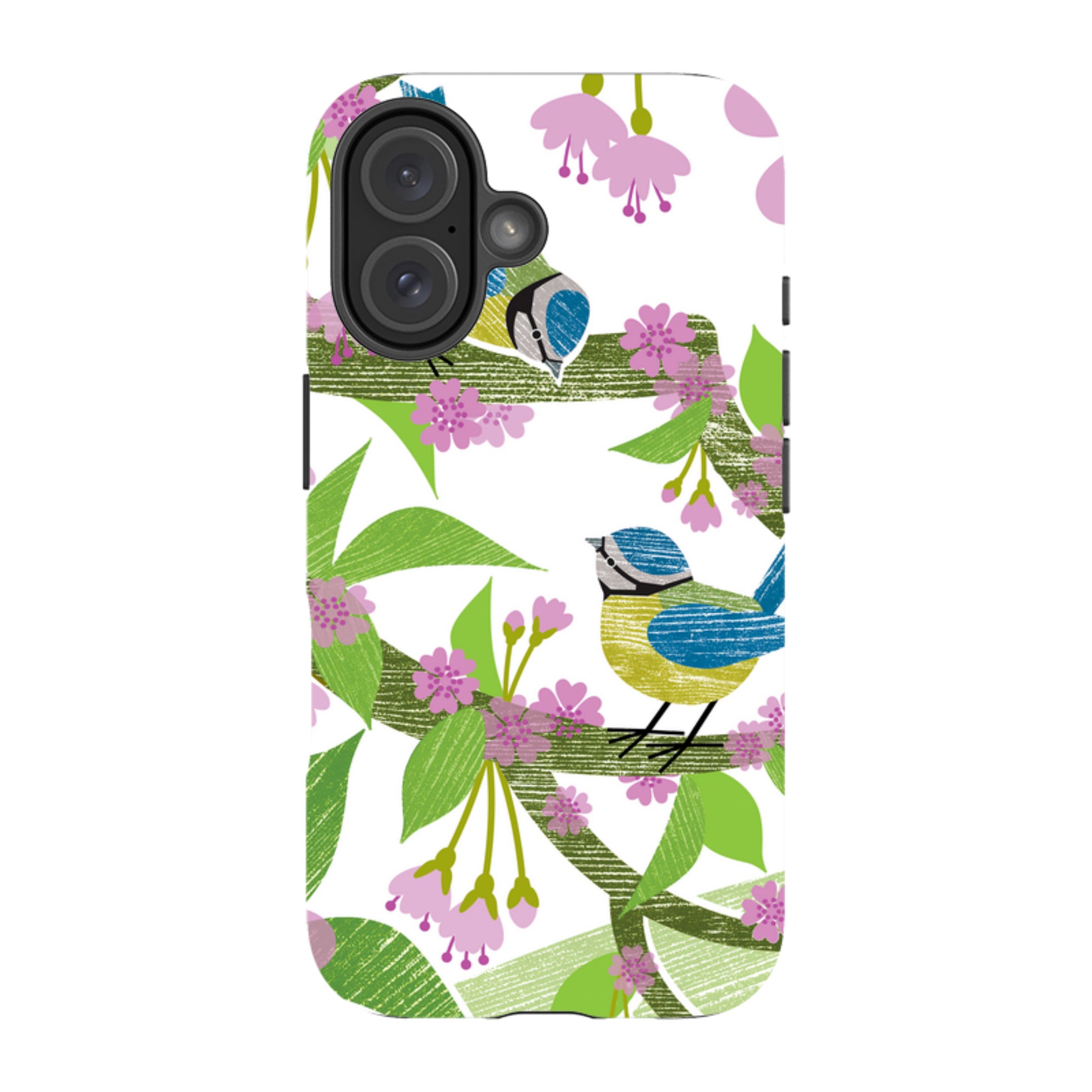 iPhone MagSafe Tough Case - Blue Tits and Blossom By Liane Payne