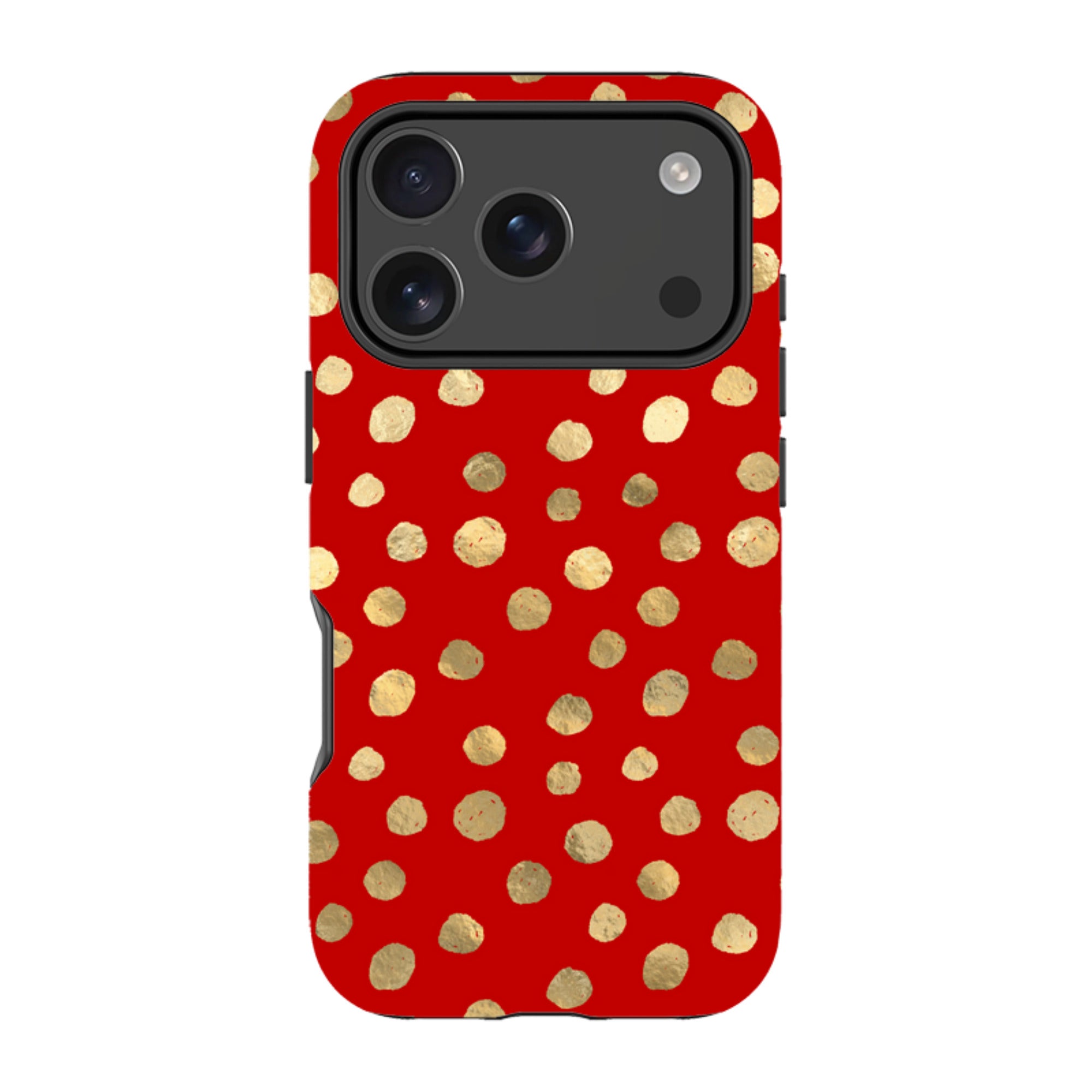 iPhone Tough Case - Burgundy and Gold Stars