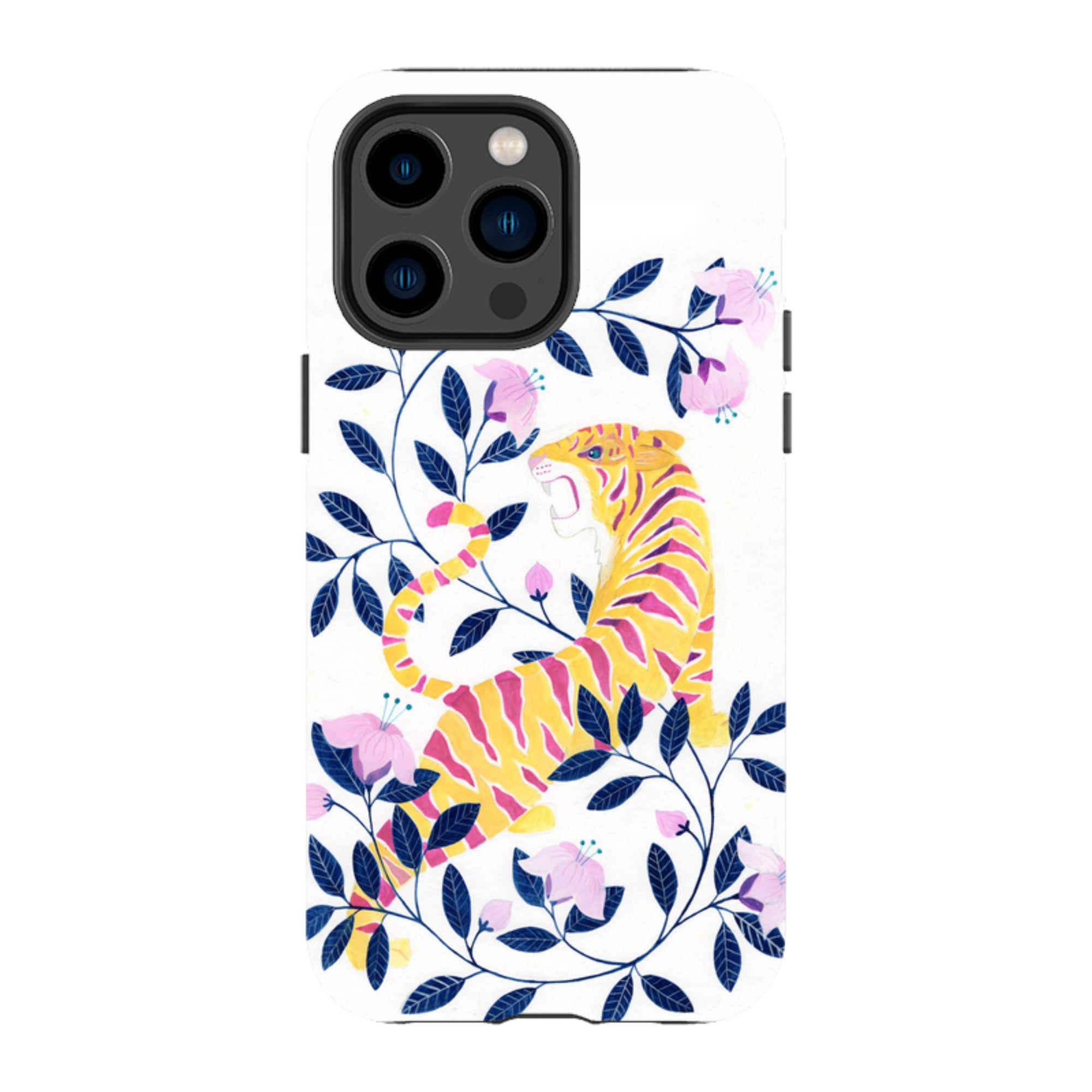 iPhone Tough Case - Yellow Tiger By Bex Parkin