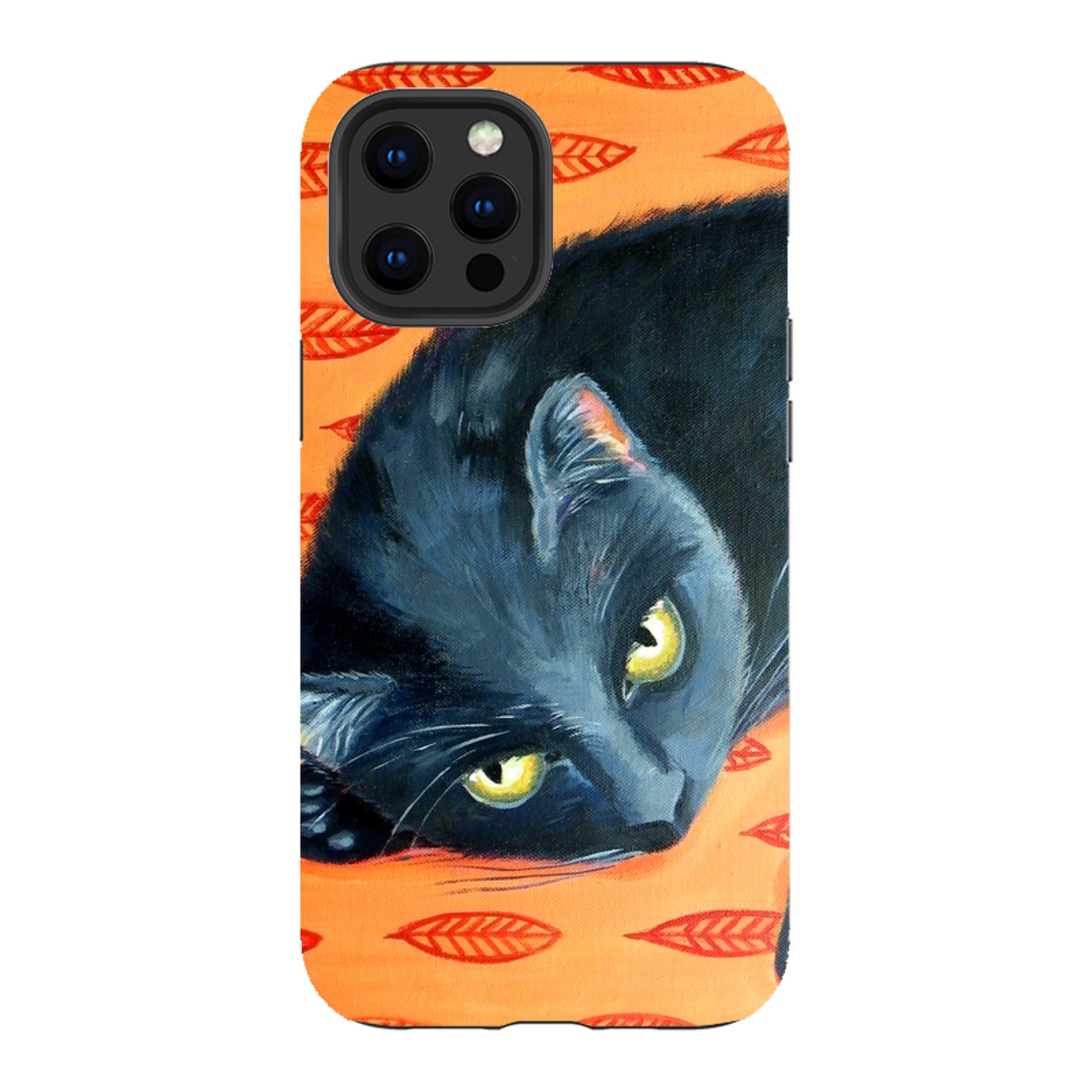 iPhone Tough Case - Black Cat By Mary Stubberfield