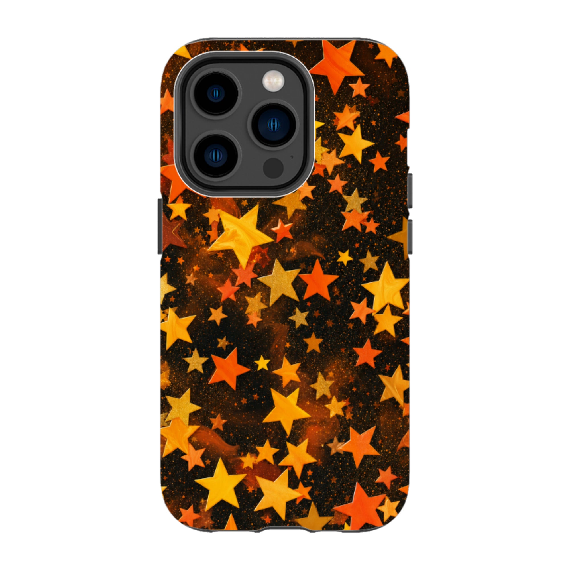 iPhone Tough Case - Orange Galaxy Star