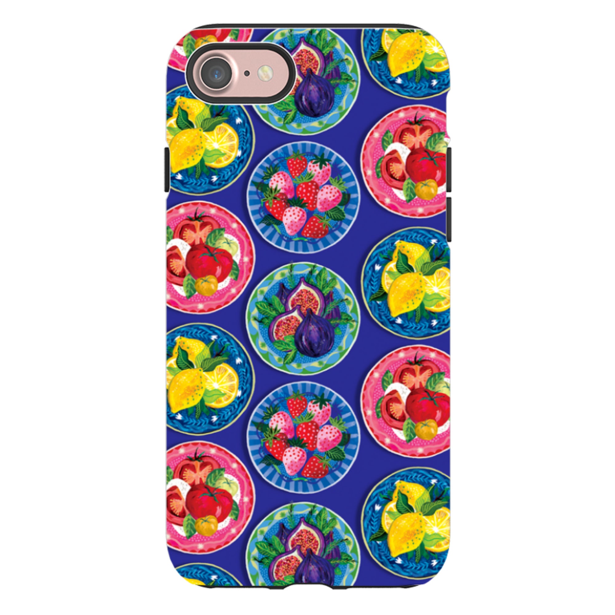 iPhone Tough Case - Summer Plates Blue By Emma Frances Grant