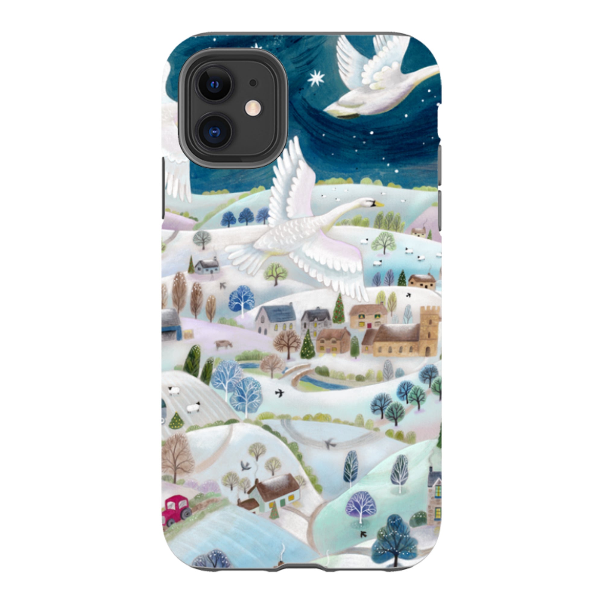 iPhone Tough Case - Winter Swans By Bex Parkin