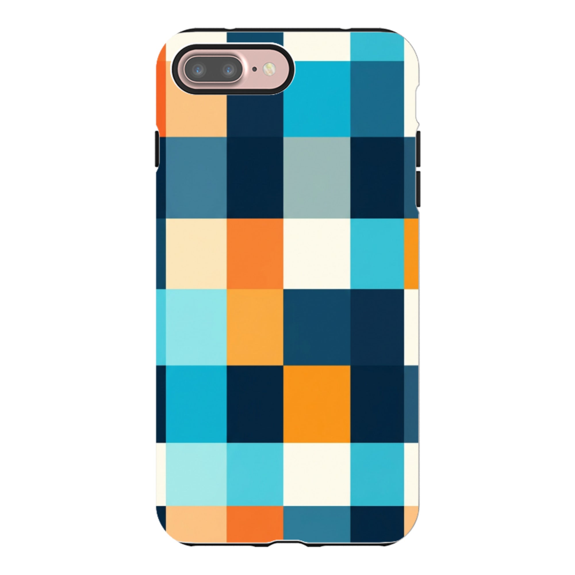 iPhone Tough Case - Navy Blue & Orange