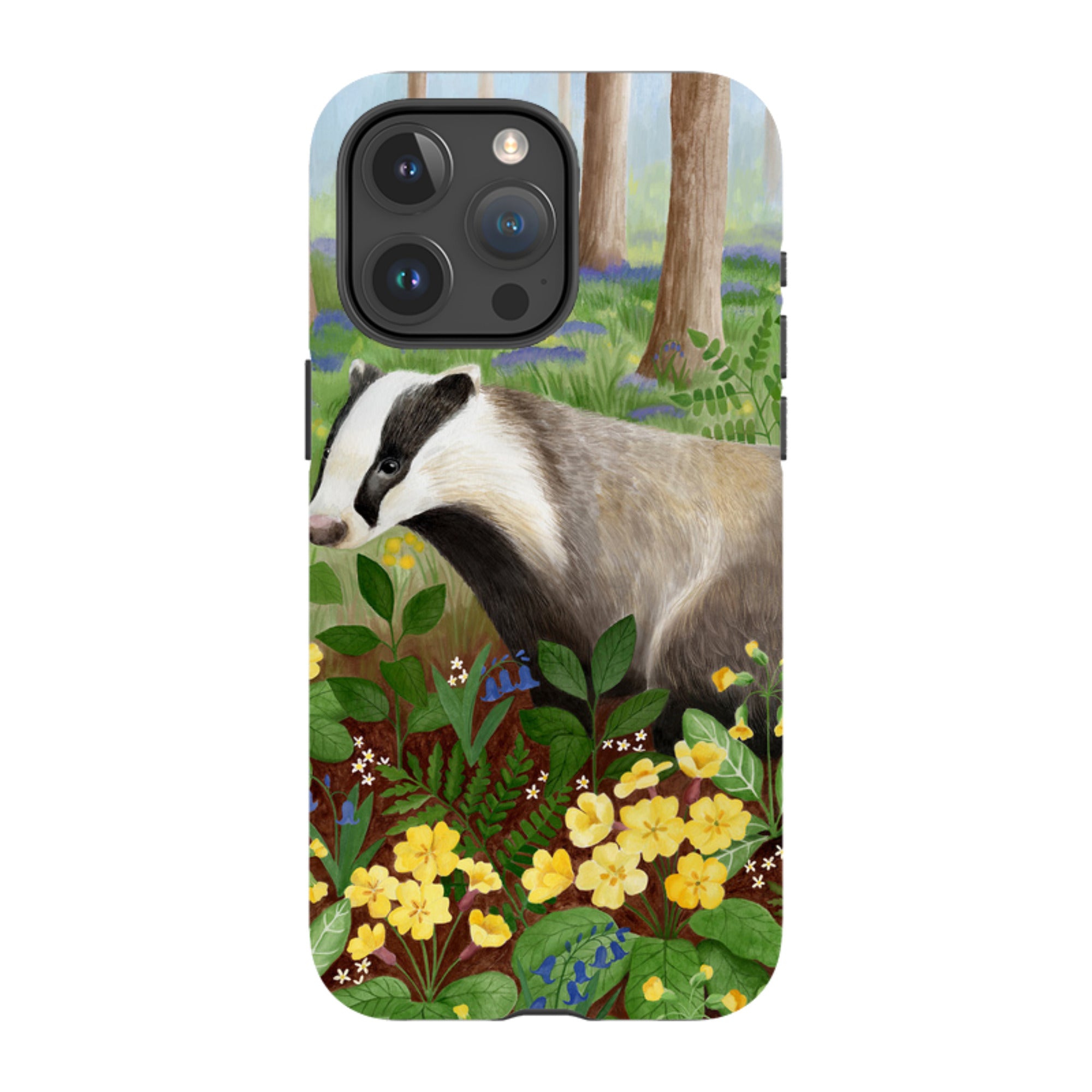 iPhone Tough Case - Bluebell Badger By Bex Parkin