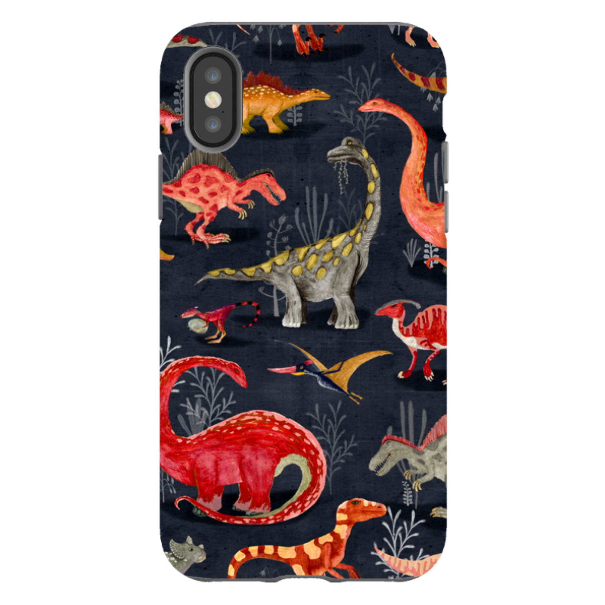 iPhone Tough Case - Parisian Dinosaurs By Katherine Quinn