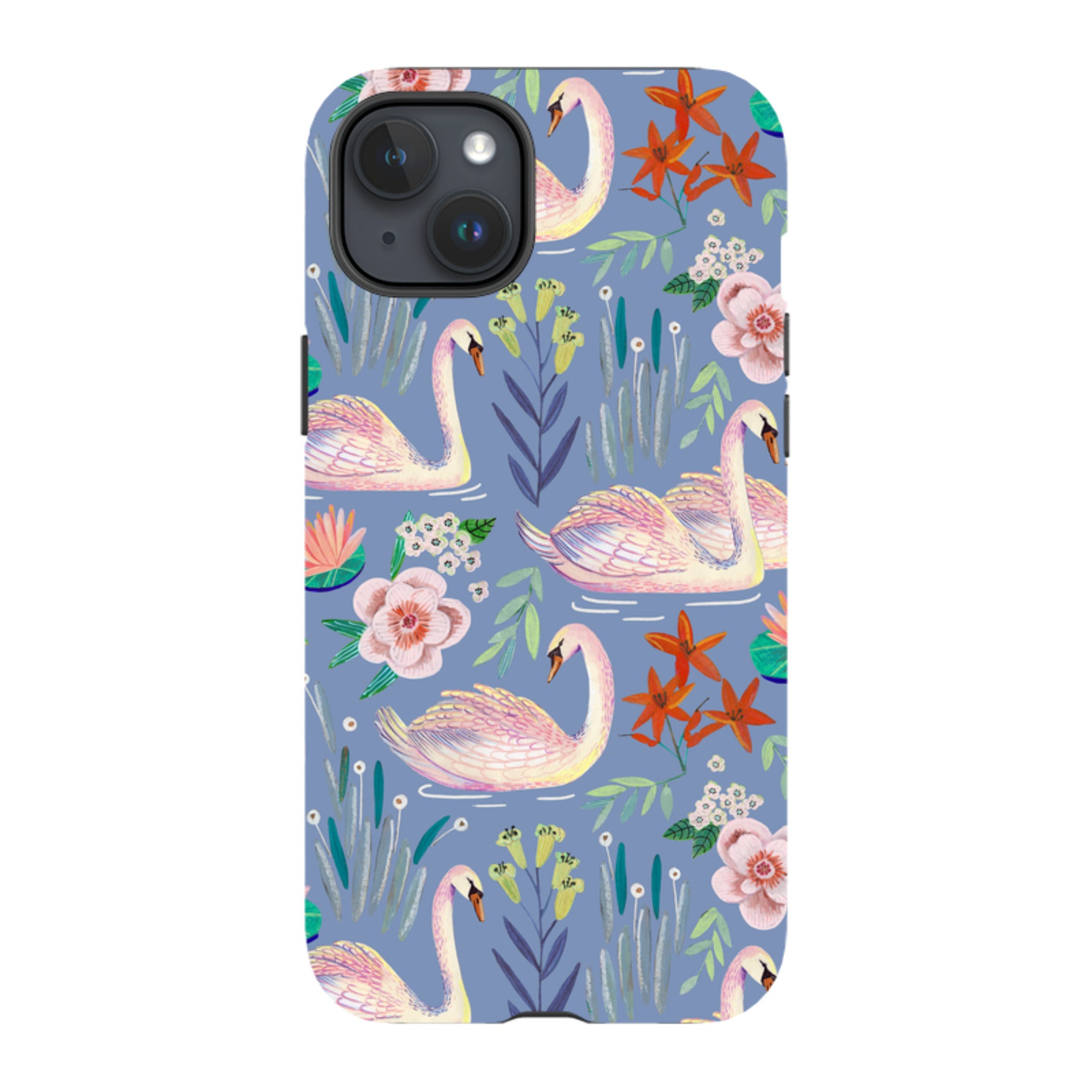 iPhone MagSafe Tough Case -  Swan Pattern By Caroline Bonne Muller
