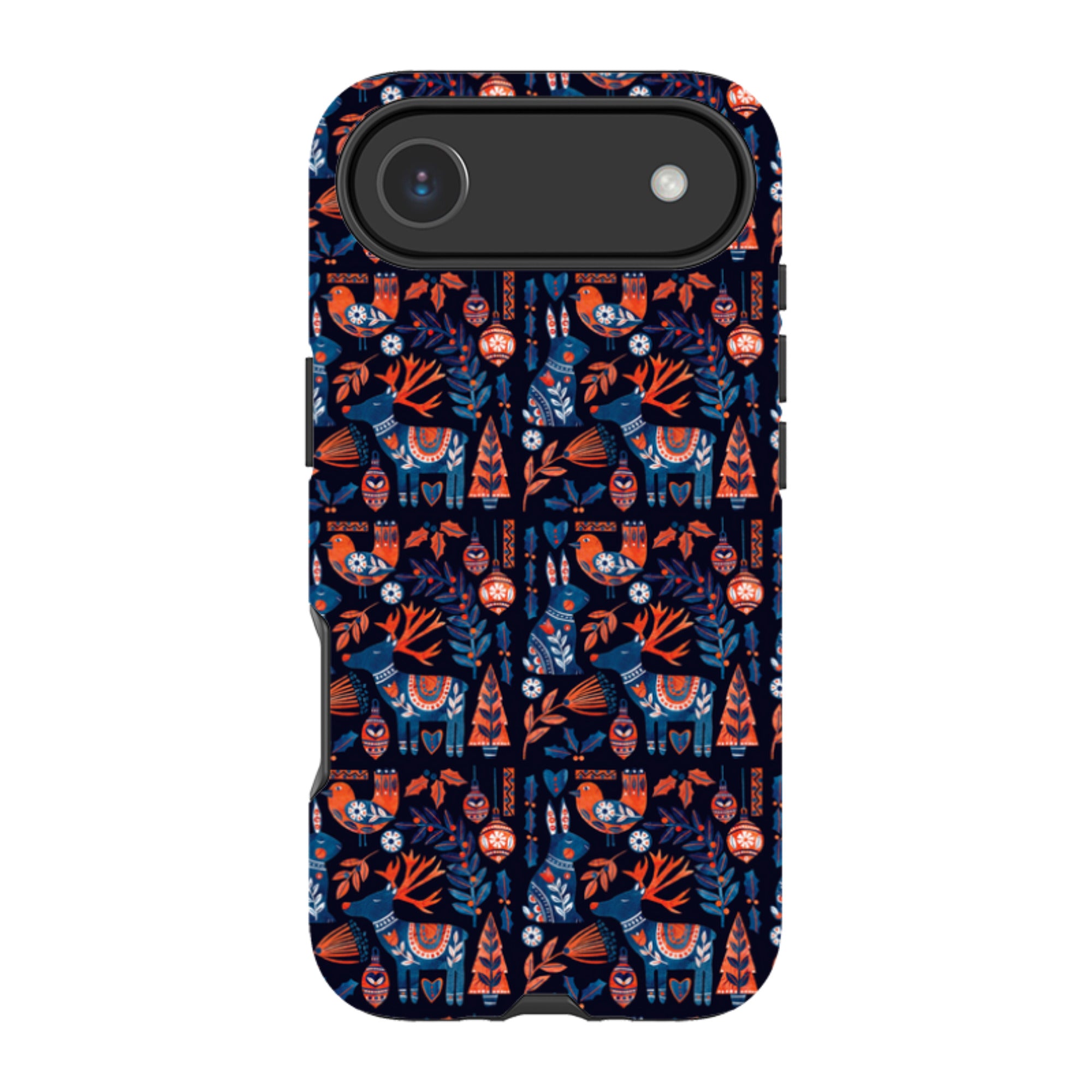 iPhone Tough Case - Scandi Animals Dark By Tracey English