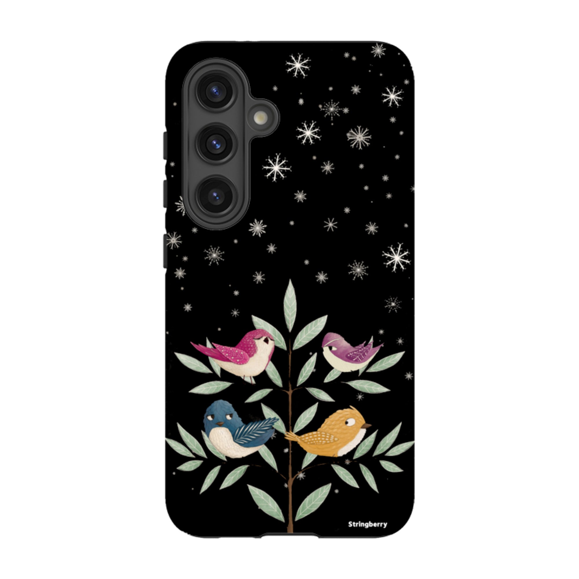 Samsung Tough Case - Garden Birds Black By Maja Lindberg