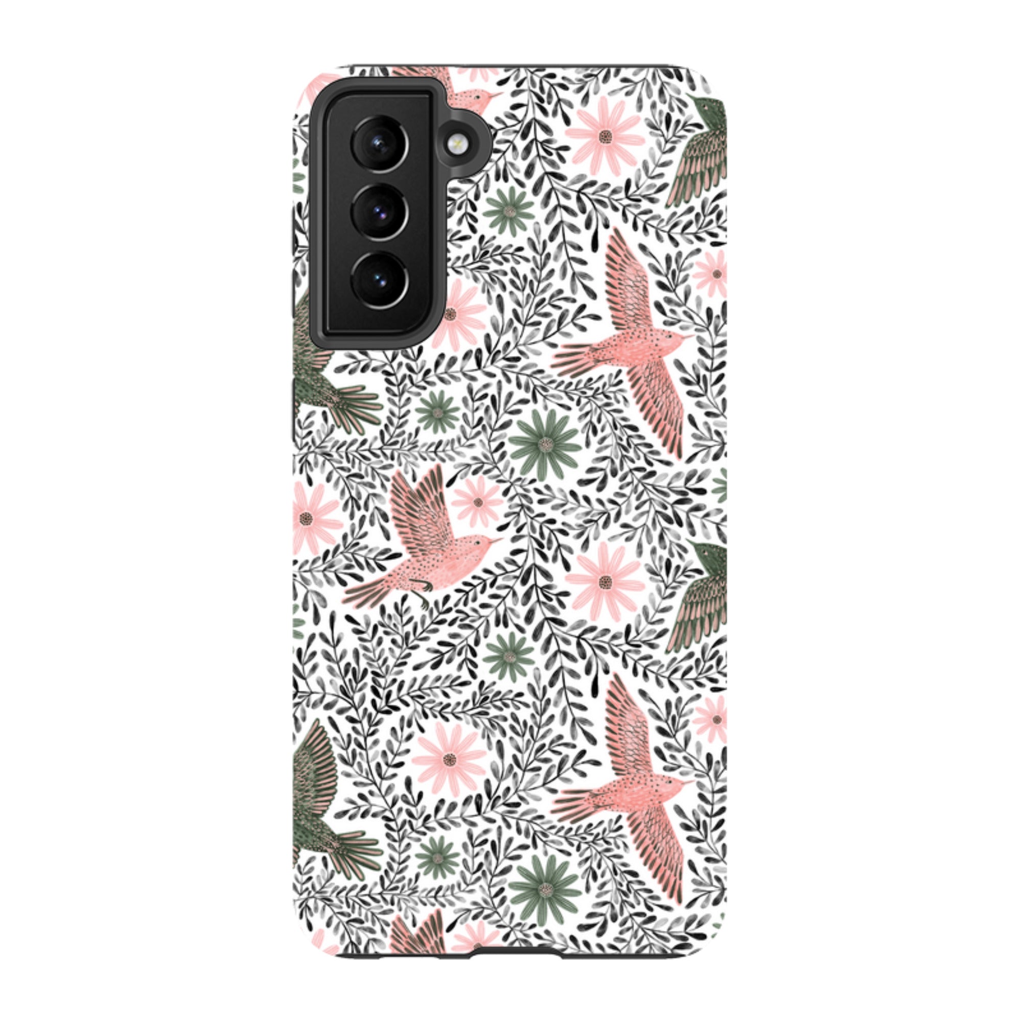 Samsung Tough Case - Bird Pattern Black By Lee Foster Wilson