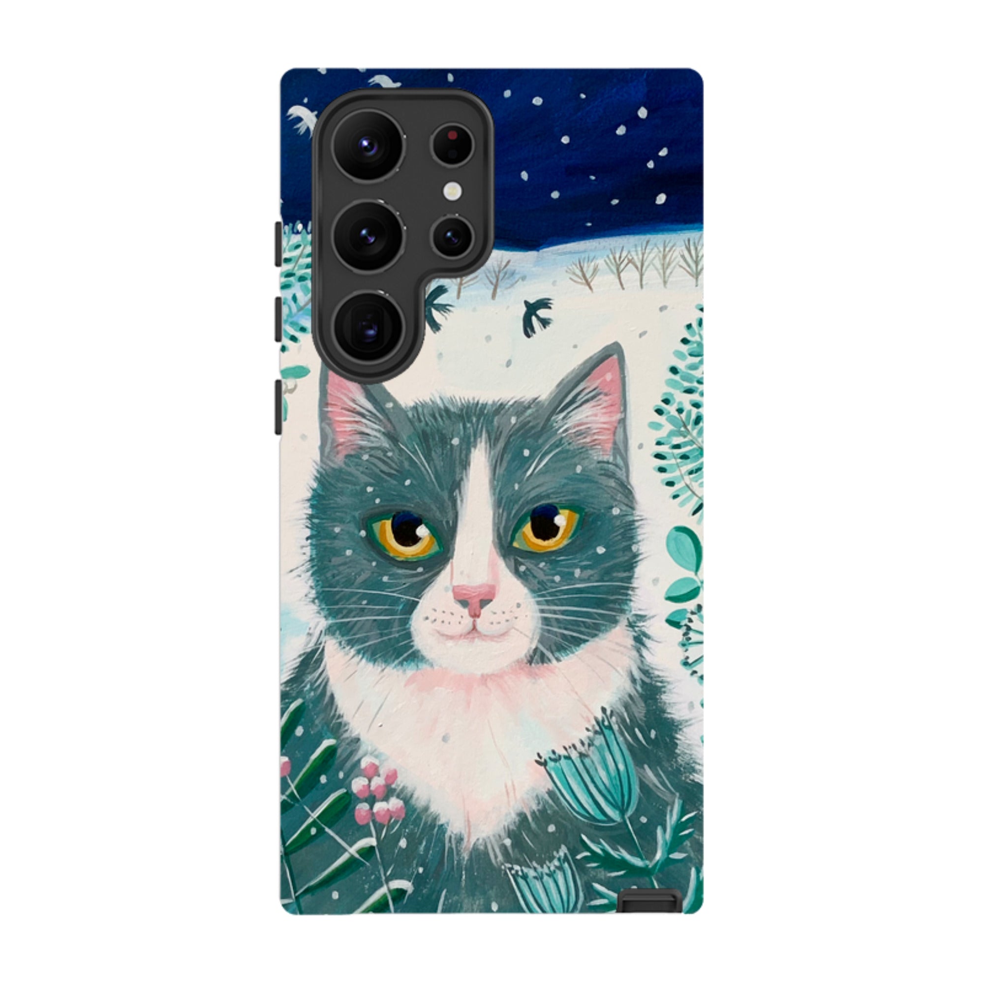 Samsung Tough Case - Xmas Cat By Mary Stubberfield