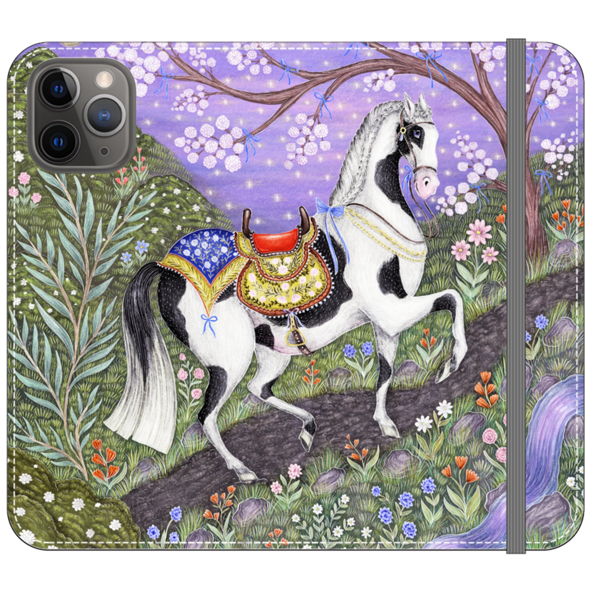 Sunset Steed Wallet Case By Catherine Rowe