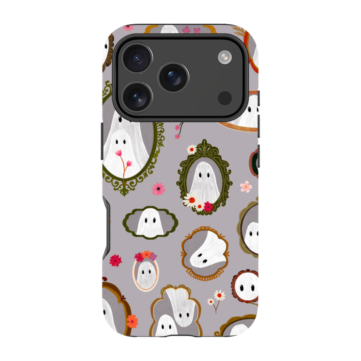 iPhone Tough Case - Framed Ghosts - Mauve By Katherine Quinn