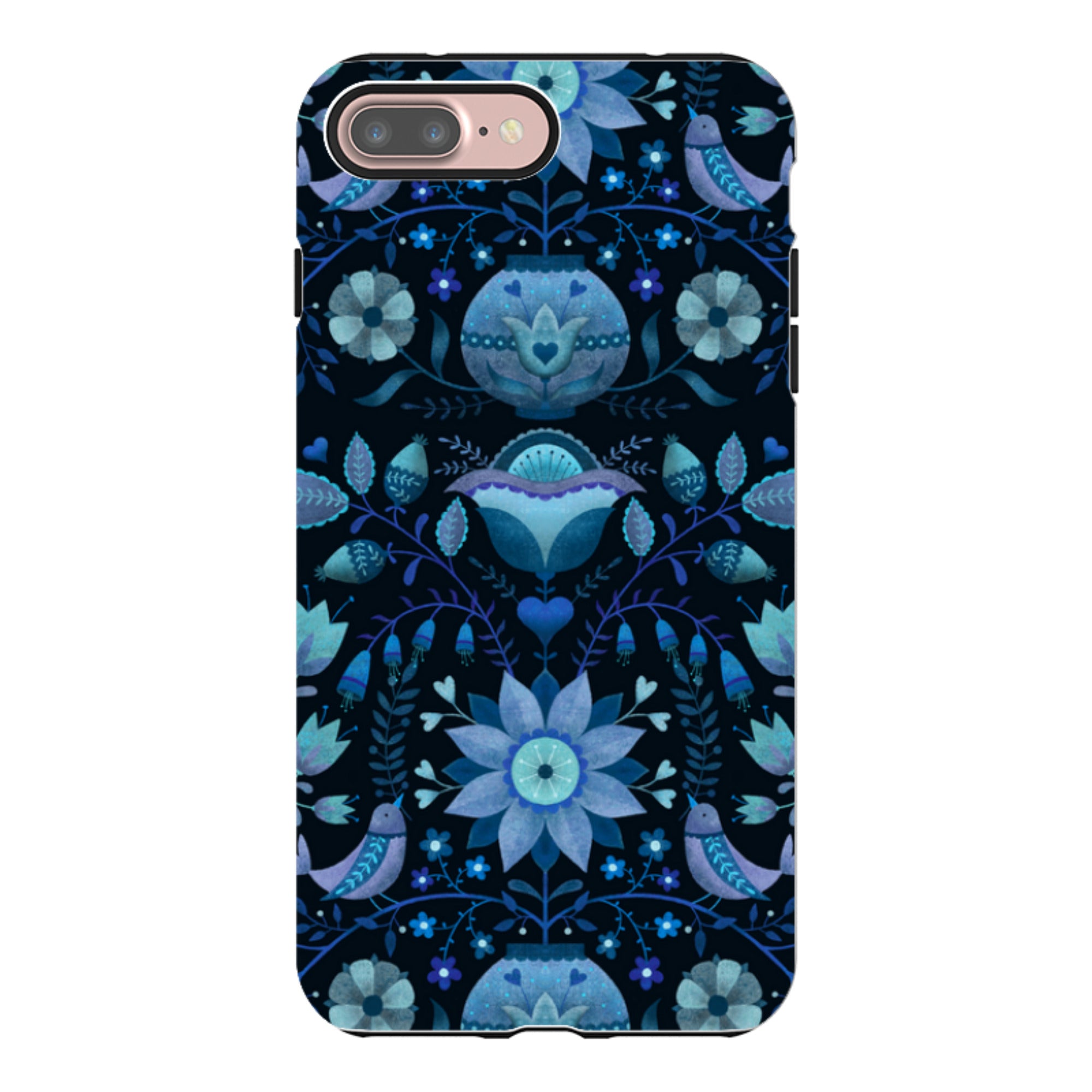 iPhone Tough Case - Blue Folk By Suzy Taylor