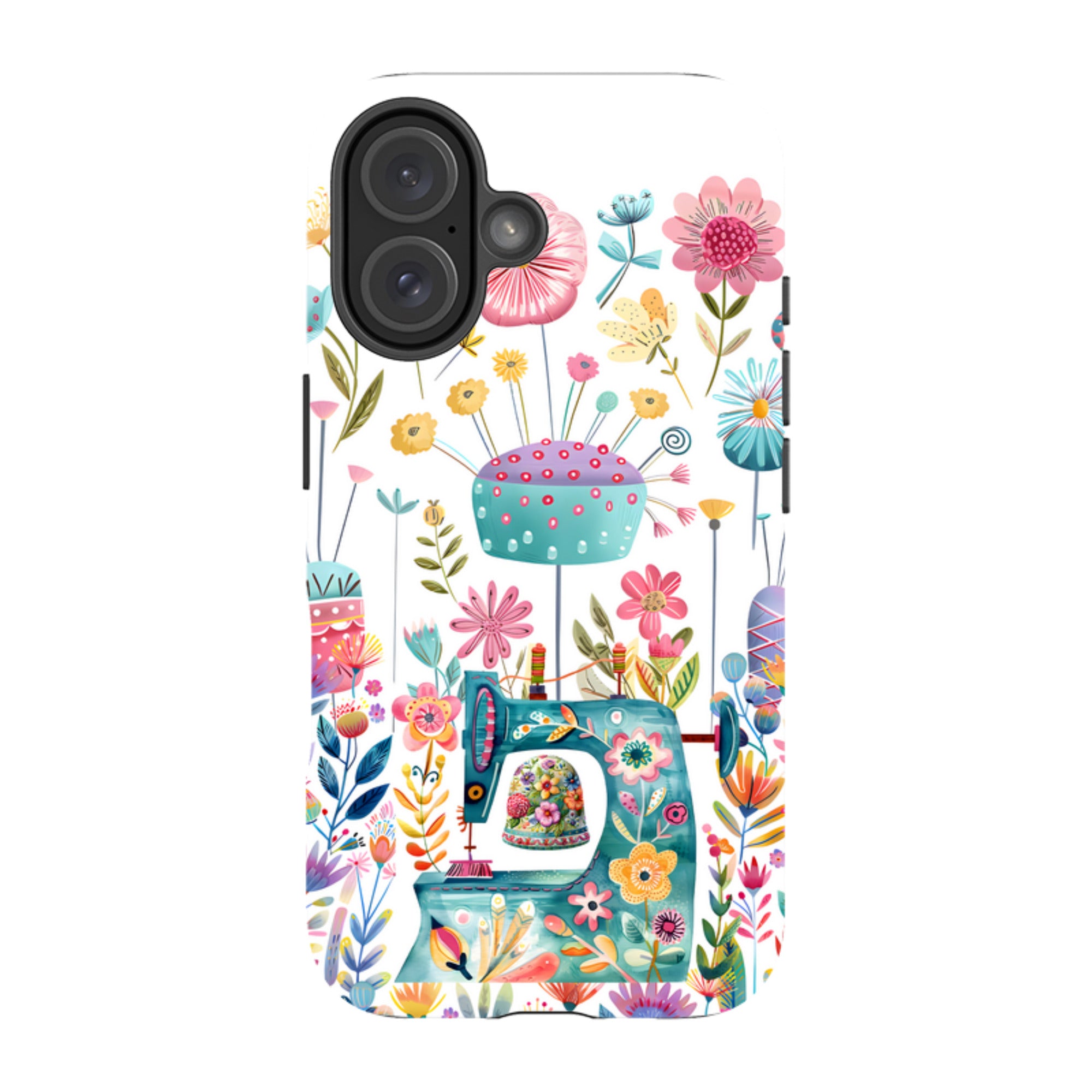 iPhone MagSafe Tough Case - Floral Sewing Machine