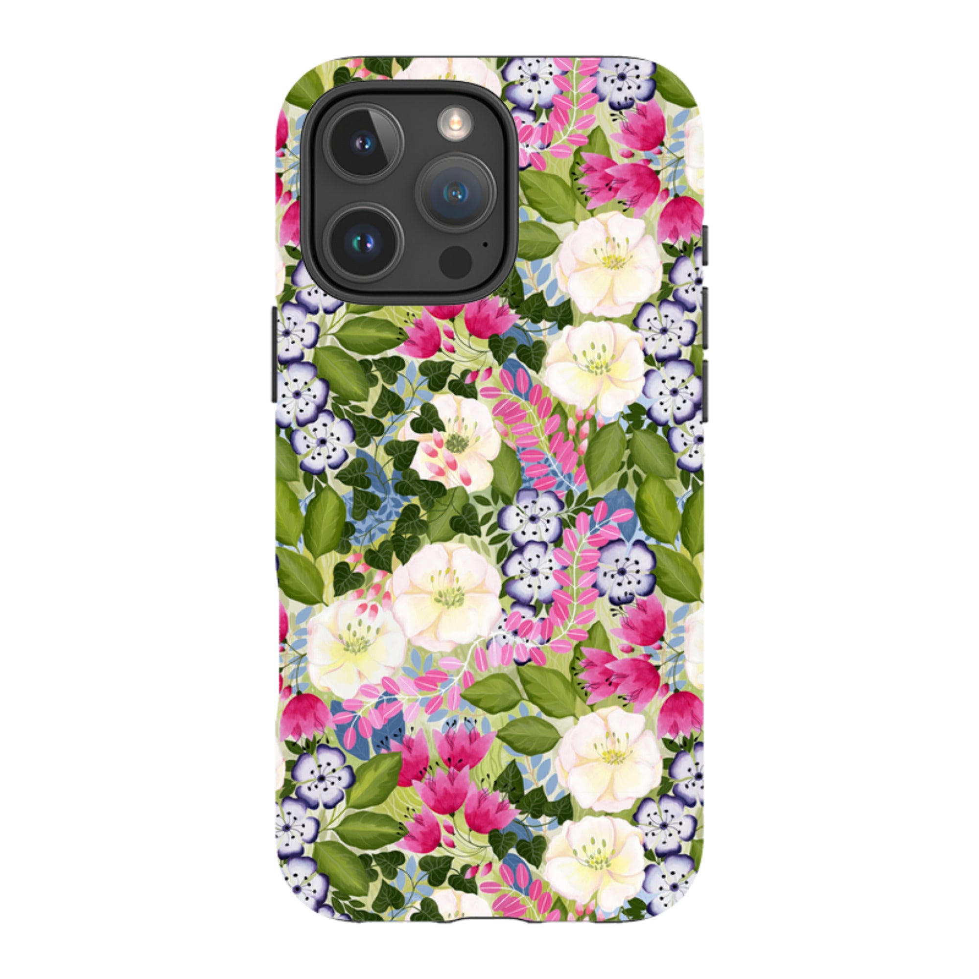 iPhone Tough Case - Pink Flowers By Bex Parkin