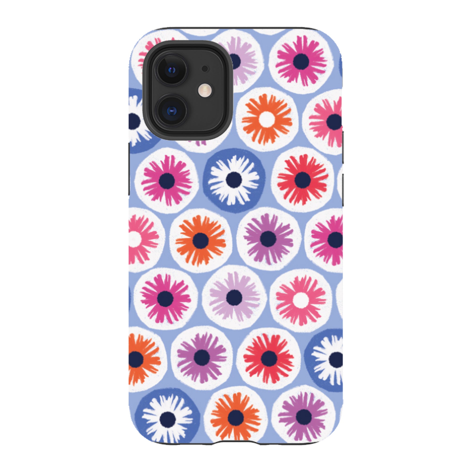 iPhone Tough Case - Penny Flowers Light Blue By Ali Brookes